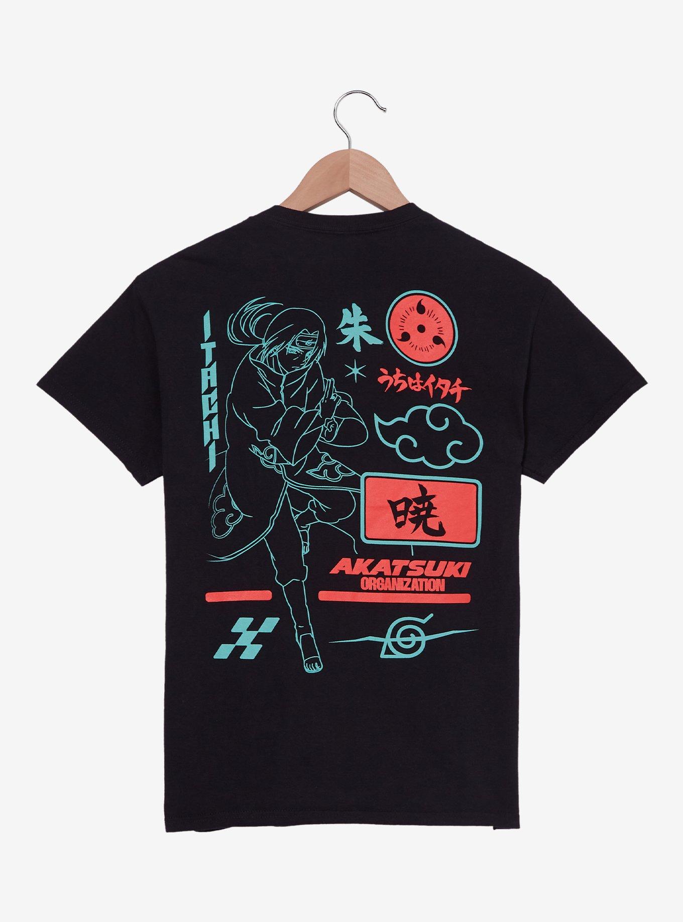 Naruto Shippuden Akatsuki Organization T-Shirt — BoxLunch Exclusive, DARK RED, alternate