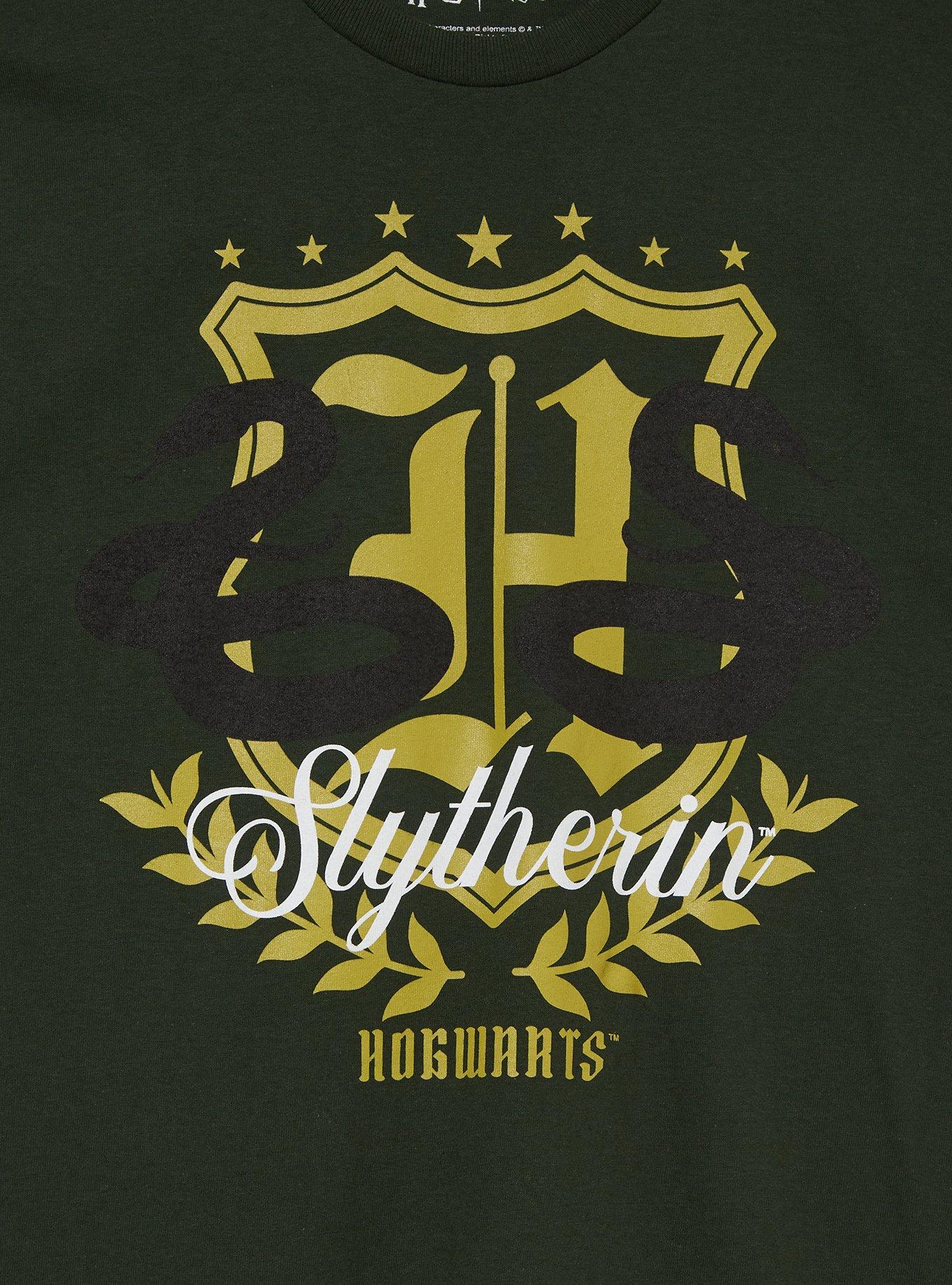 Harry Potter Slytherin Crest T-Shirt - BoxLunch Exclusive, DARK GREEN, alternate