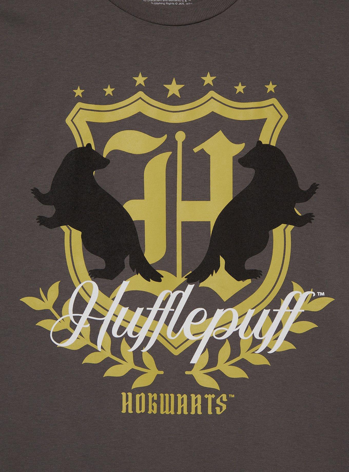 Harry Potter Hufflepuff Crest T-Shirt - BoxLunch Exclusive, METAL, alternate