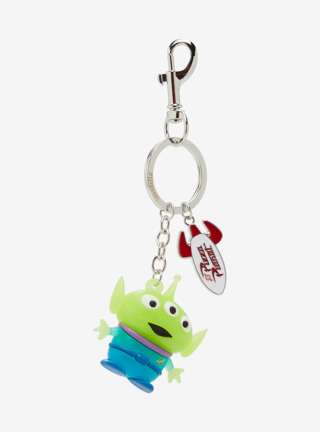 Loungefly Disney Pixar Toy Story Alien Glow-in-the-Dark Multi-Charm Keychain, , hi-res