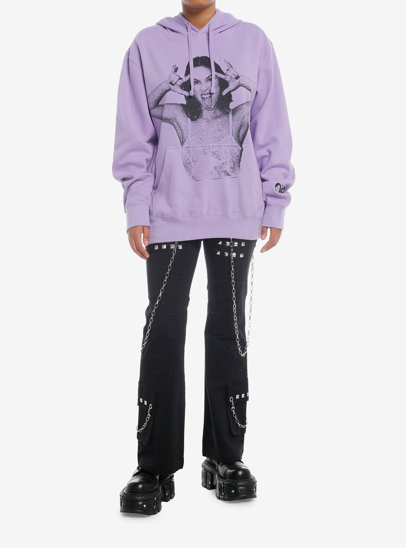 Olivia Rodrigo Rock Jumbo Print Girls Hoodie, ORCHID, alternate