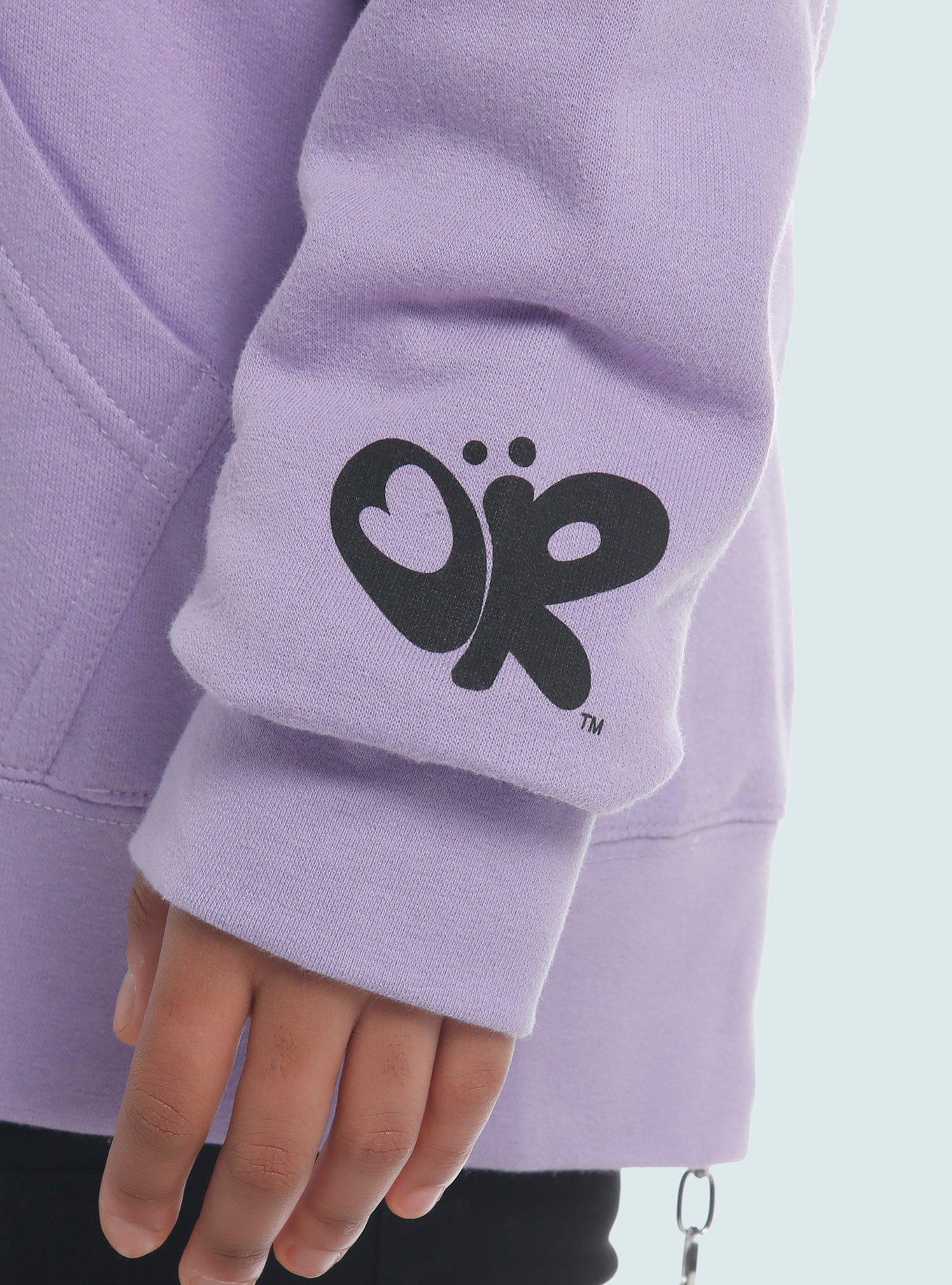 Olivia Rodrigo Rock Jumbo Print Girls Hoodie, ORCHID, alternate