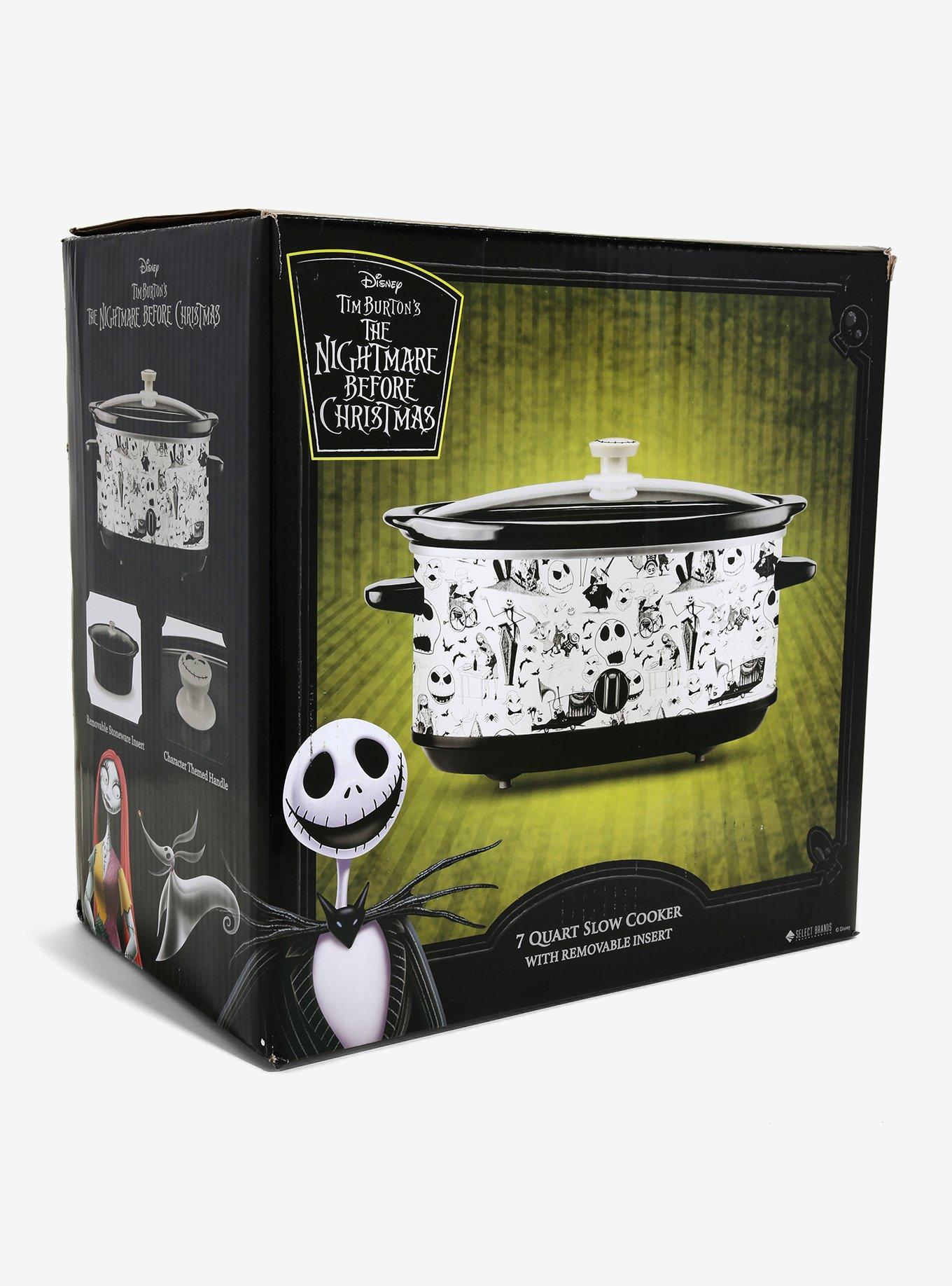 Disney The Nightmare Before Christmas Black & White 7-Quart Slow Cooker, , alternate