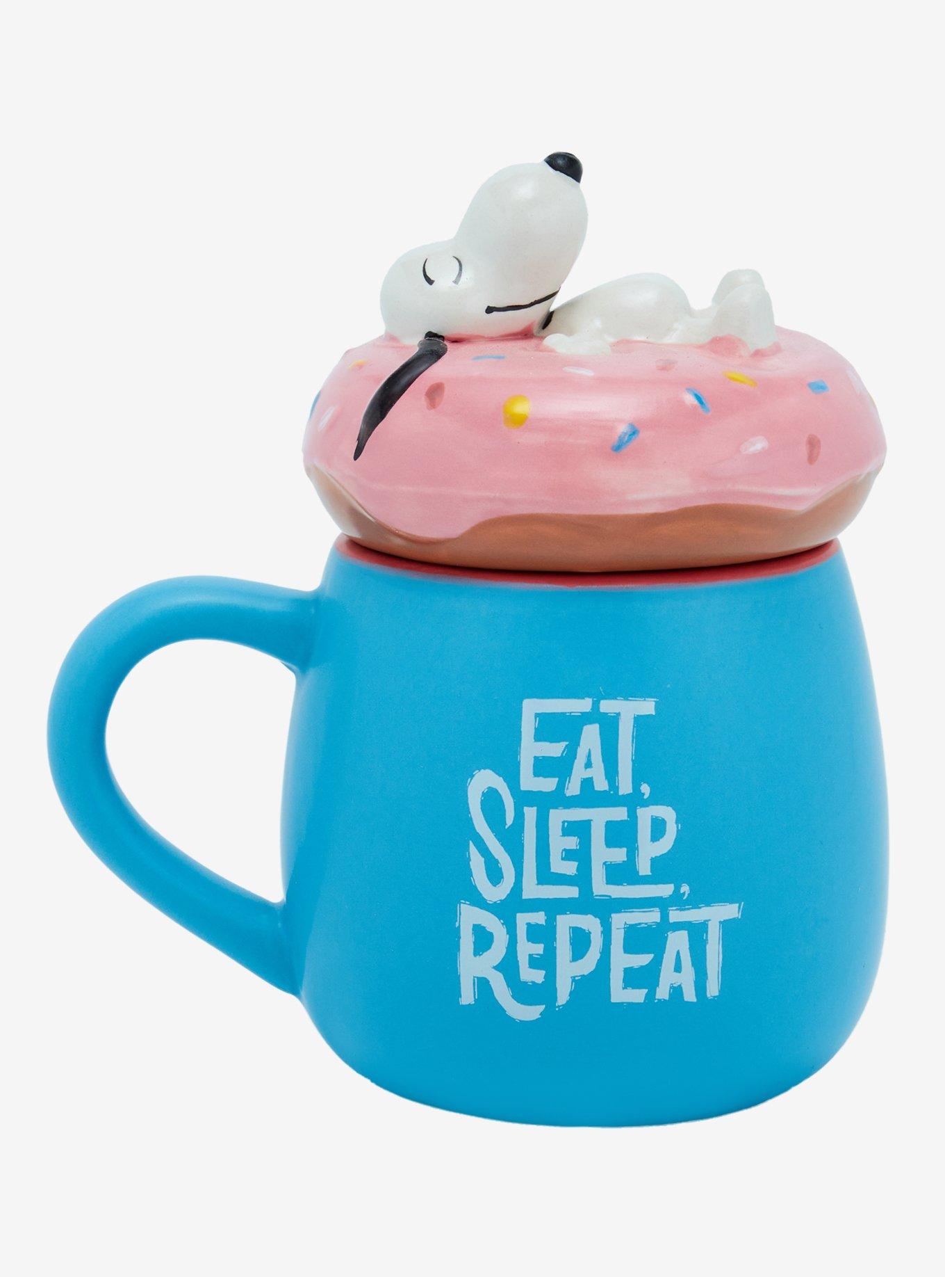 Peanuts Snoopy Donut Mug with Lid, , alternate