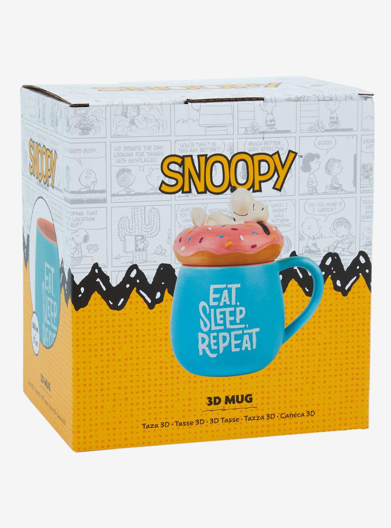 Peanuts Snoopy Donut Mug with Lid, , alternate