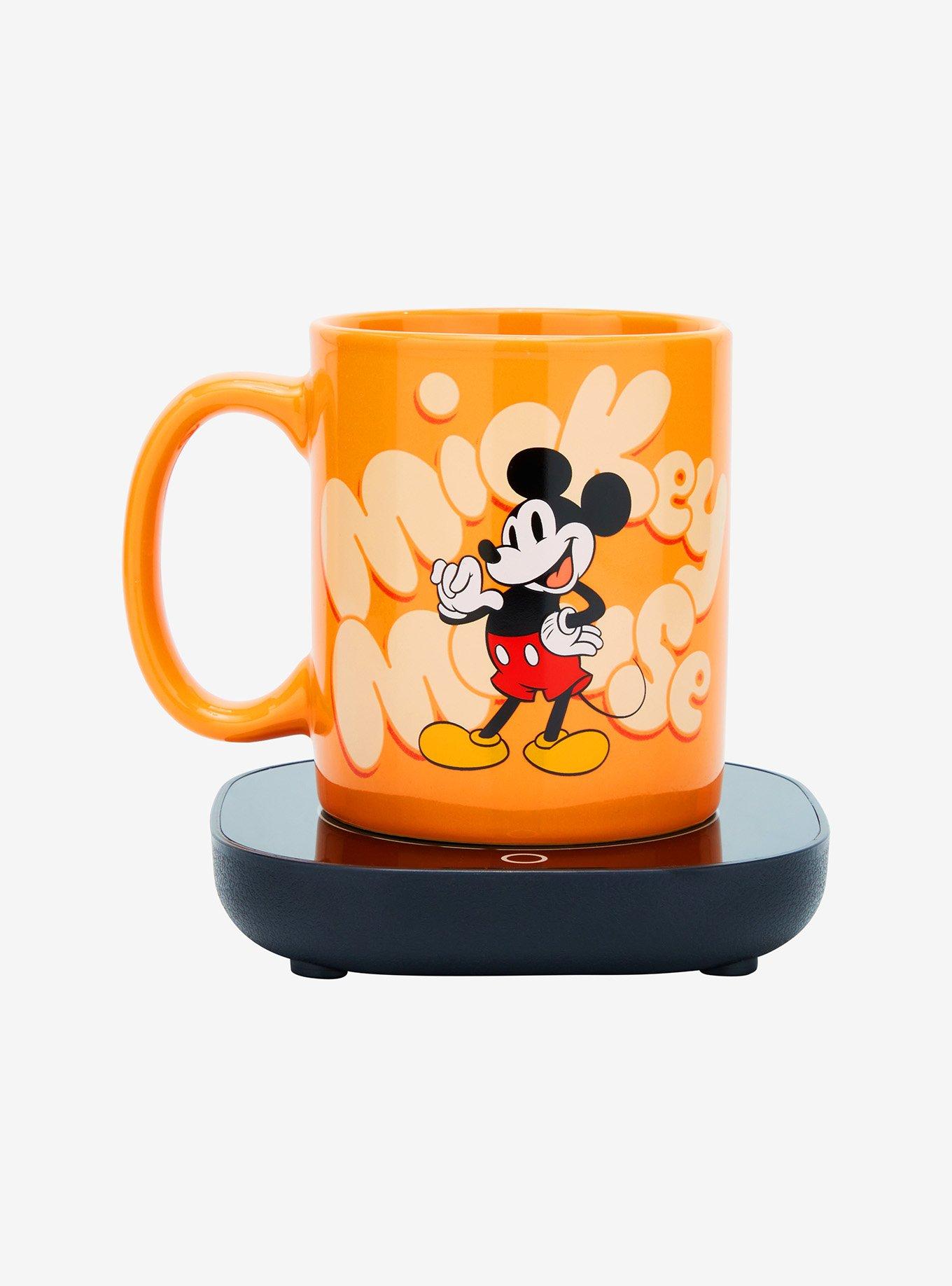 Disney Mickey Mouse Pre Coffee Orange Mug with Warmer, , alternate