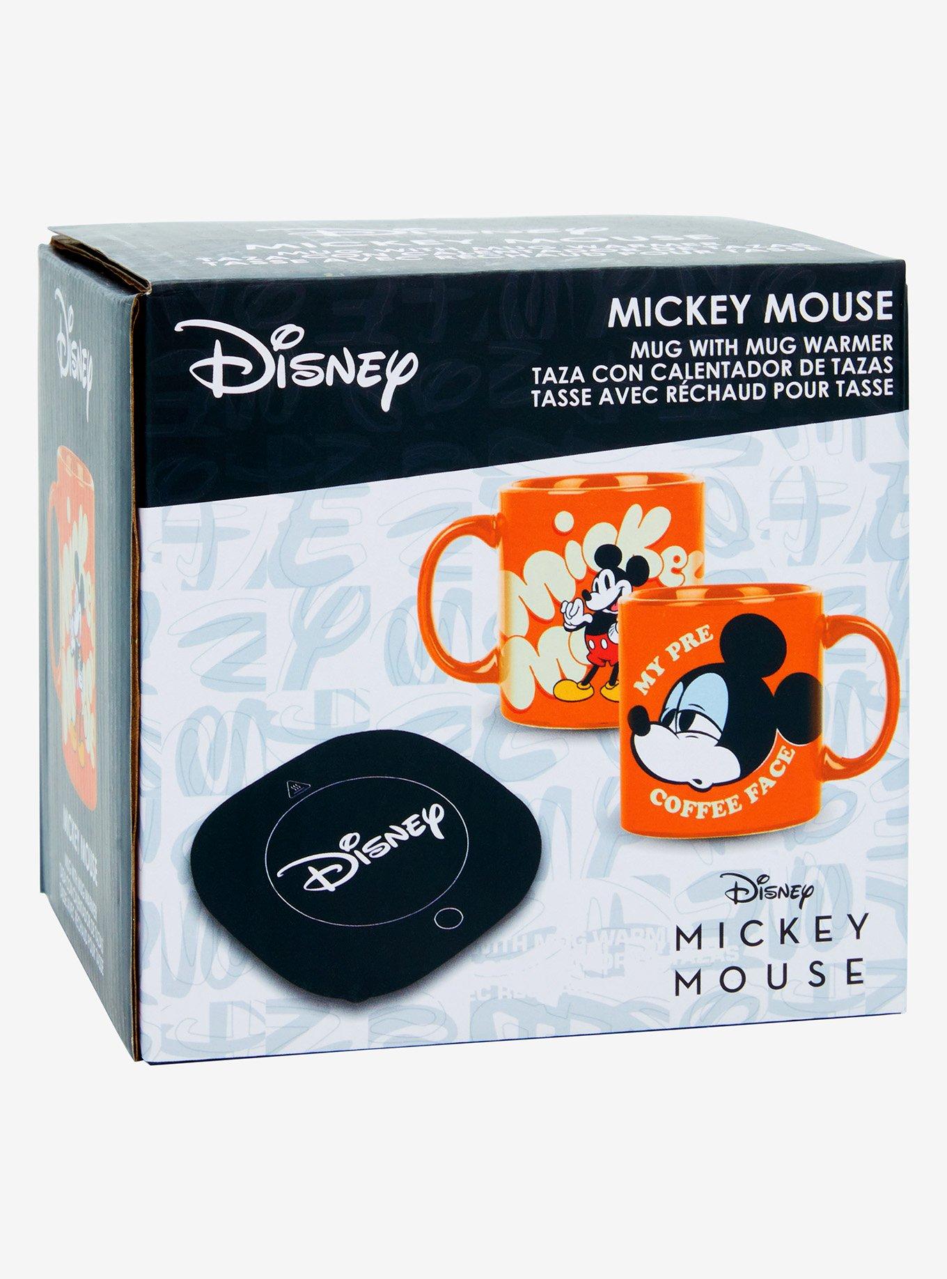 Disney Mickey Mouse Pre Coffee Orange Mug with Warmer, , alternate