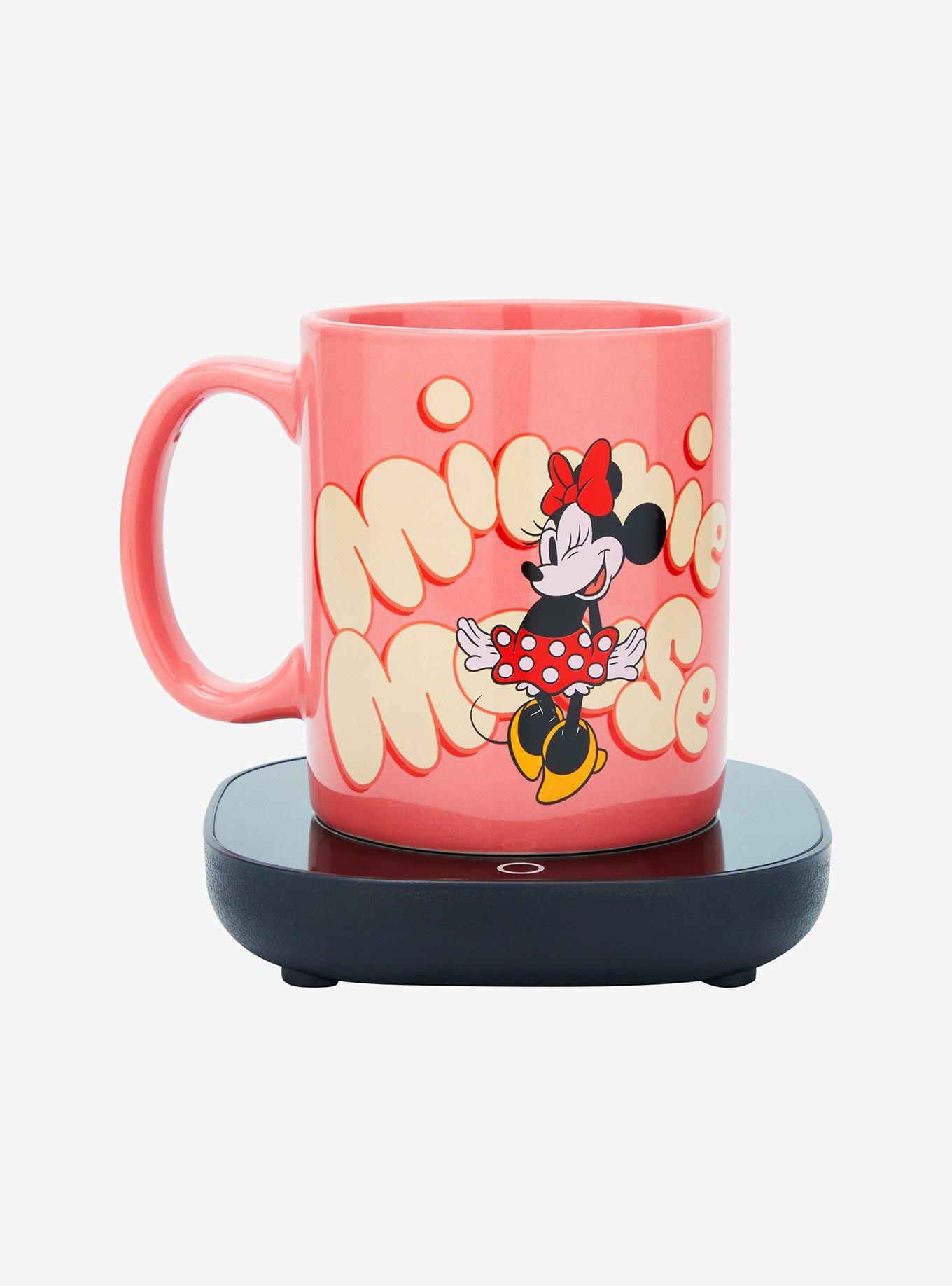 Disney Minnie Mouse See You Latte Pink Mug with Warmer, , alternate