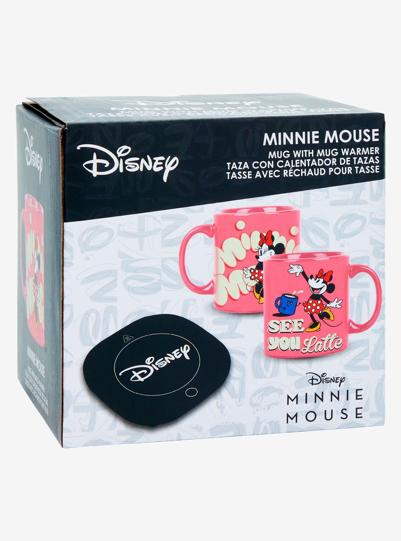 Disney Minnie Mouse See You Latte Pink Mug with Warmer, , alternate