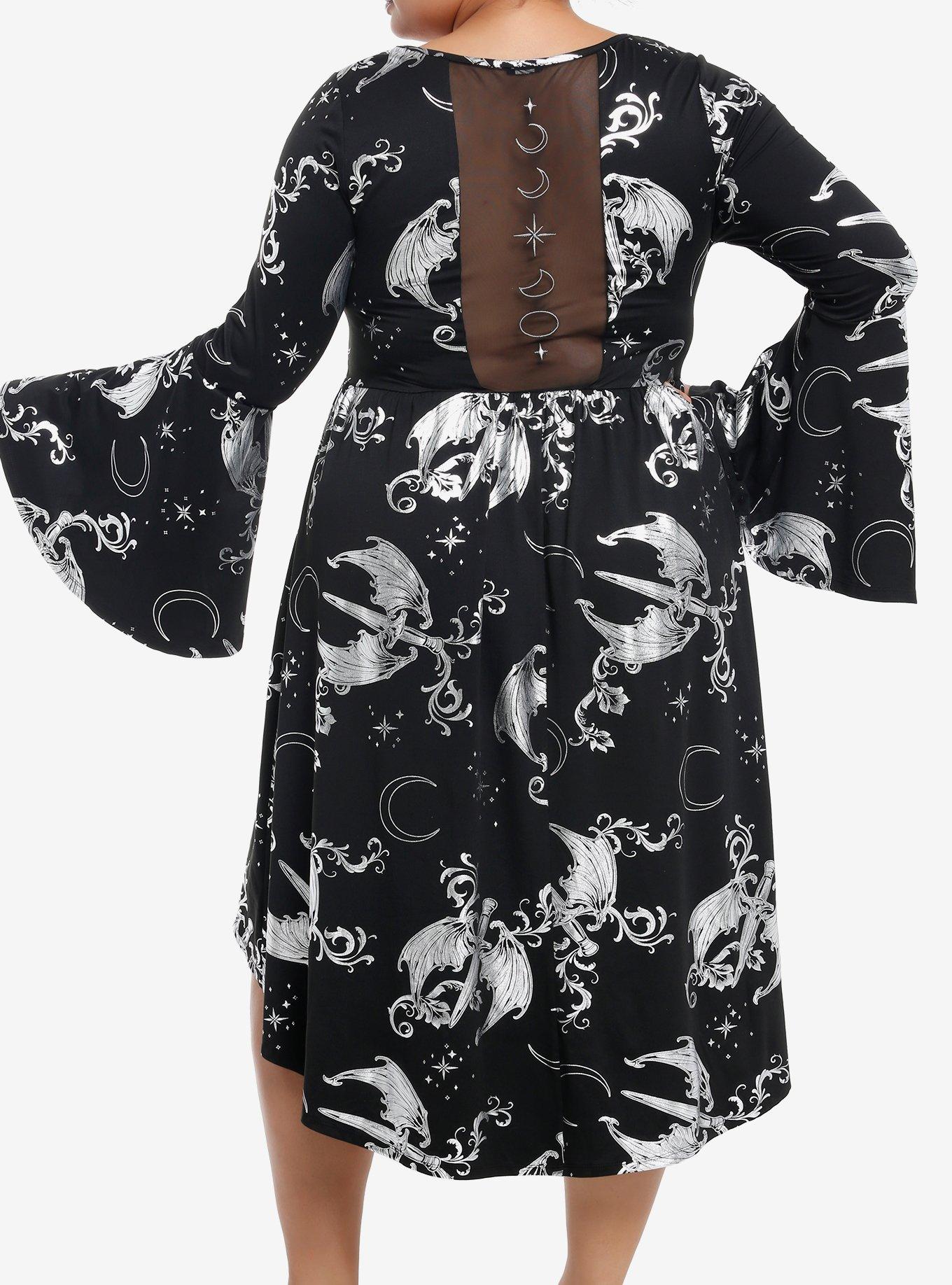 A Court Of Thorns And Roses Winged Sword Bell-Sleeve Dress Plus Size, MULTI, alternate