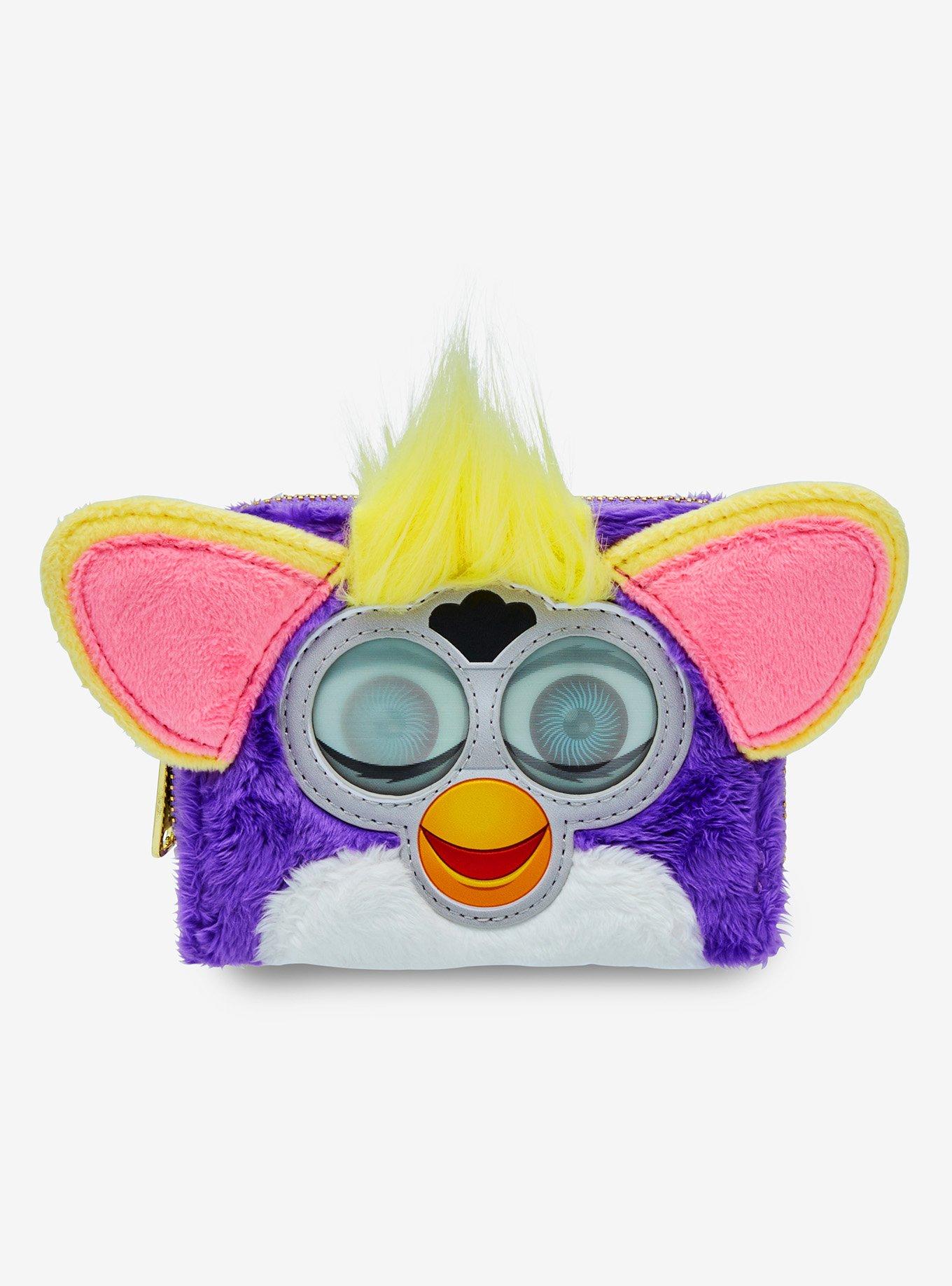 Loungefly Furby Lenticular Eyes Fuzzy Mini Zipper Wallet, , hi-res