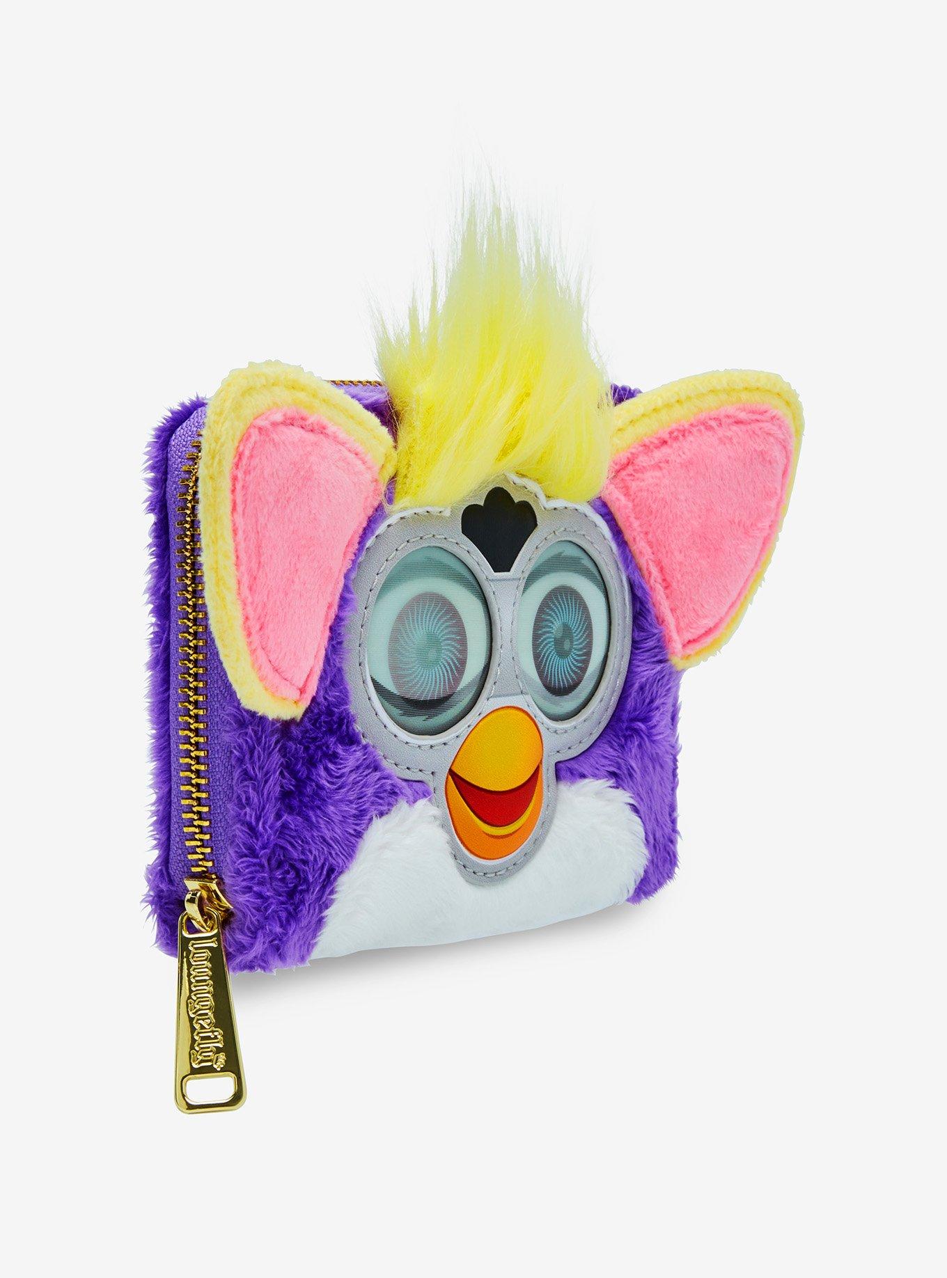 Loungefly Furby Lenticular Eyes Fuzzy Mini Zipper Wallet, , alternate