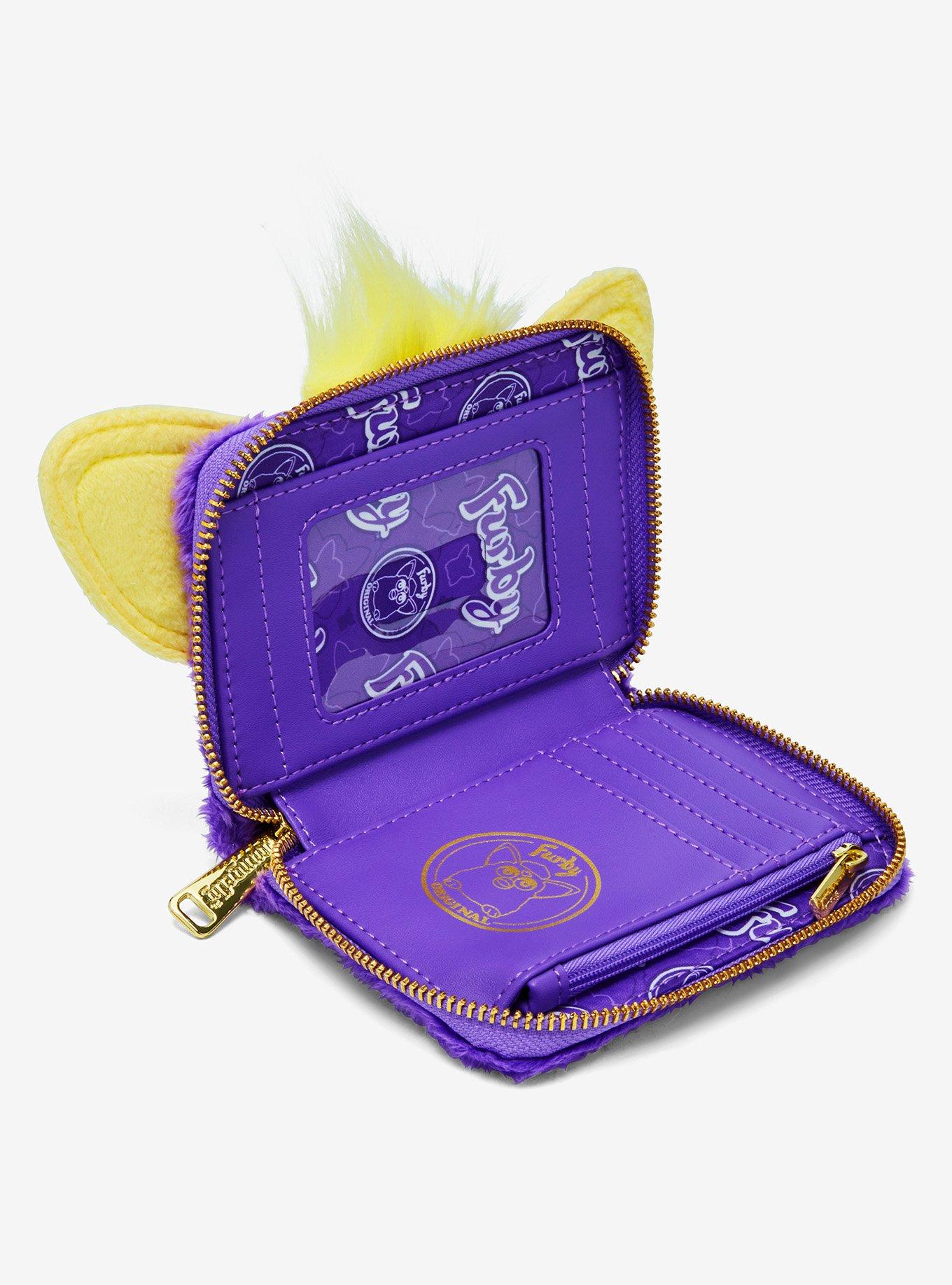 Loungefly Furby Lenticular Eyes Fuzzy Mini Zipper Wallet, , alternate