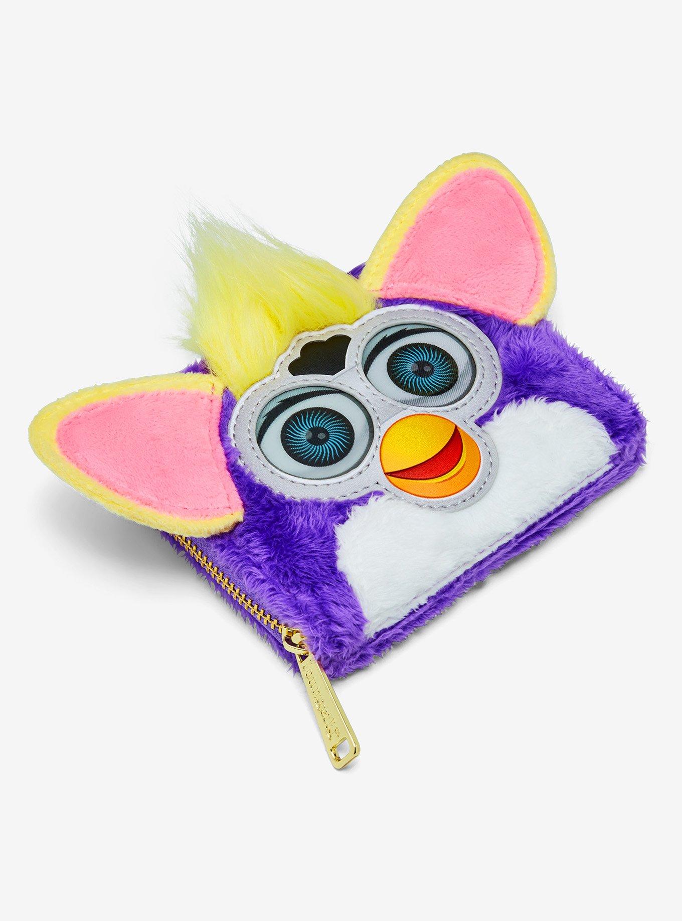 Loungefly Furby Lenticular Eyes Fuzzy Mini Zipper Wallet, , alternate