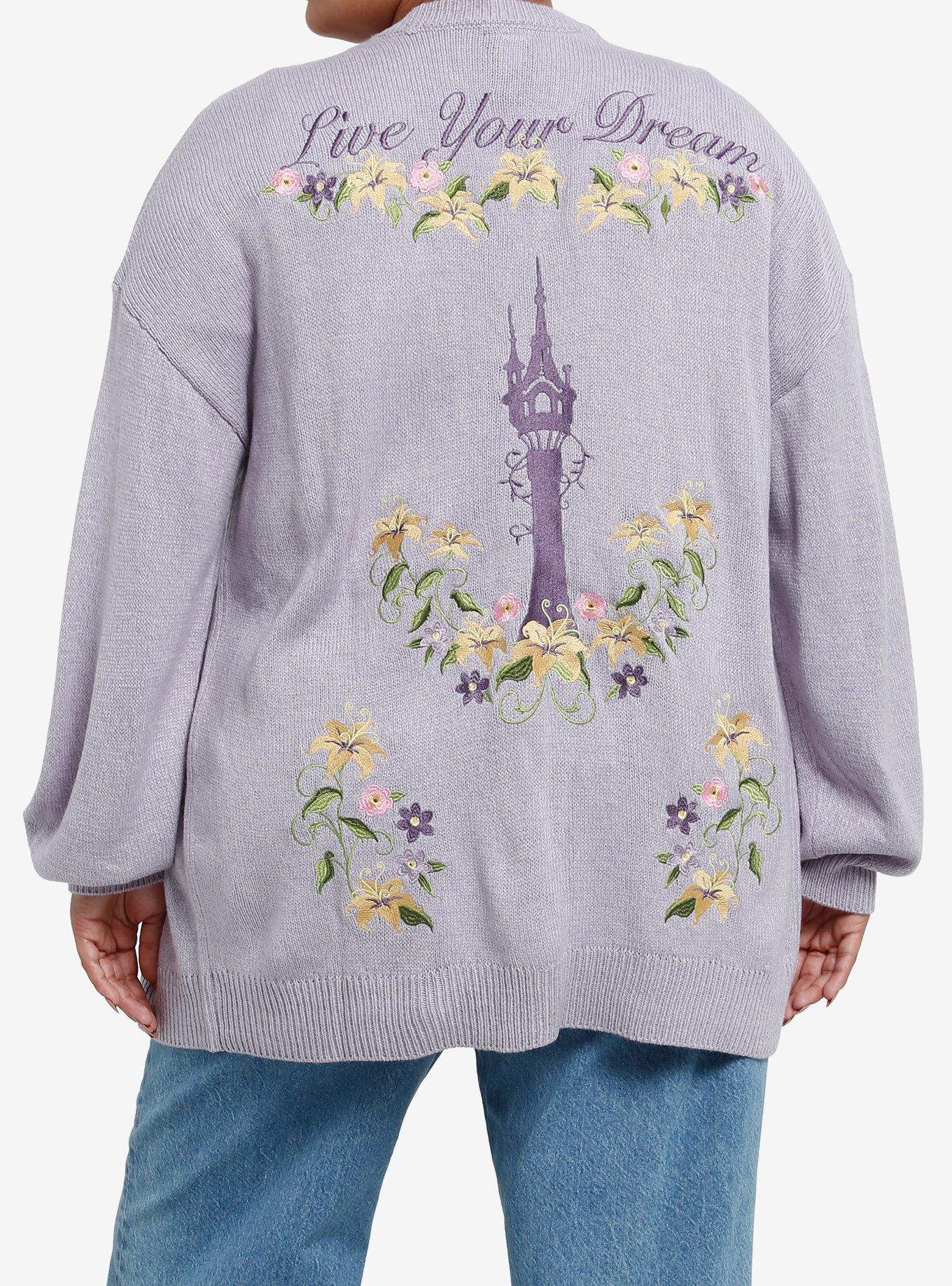 Disney Tangled Rapunzel & Flowers Cardigan Plus Size, , hi-res