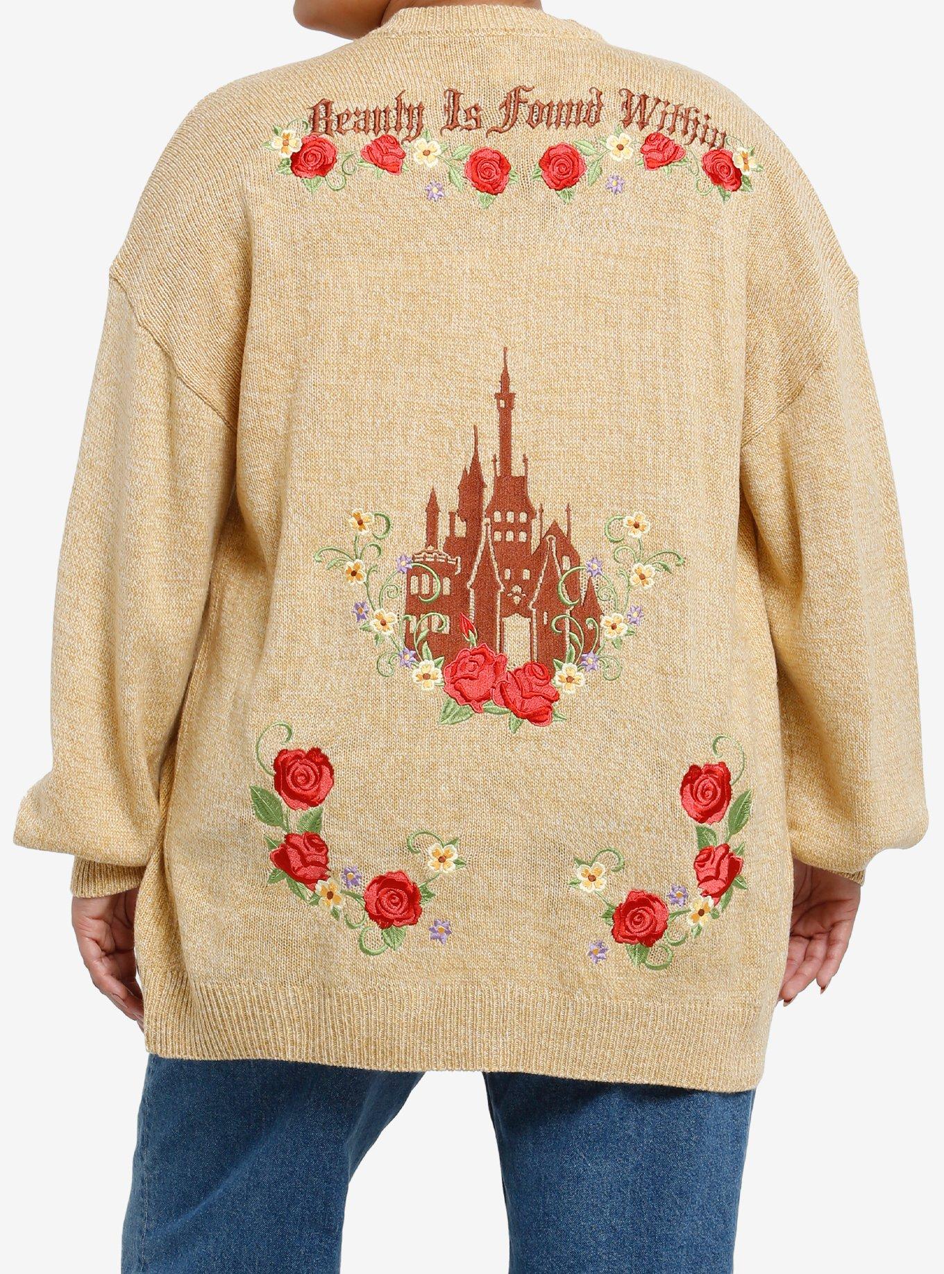 Disney Beauty And The Beast Roses & Friends Cardigan Plus Size, , hi-res