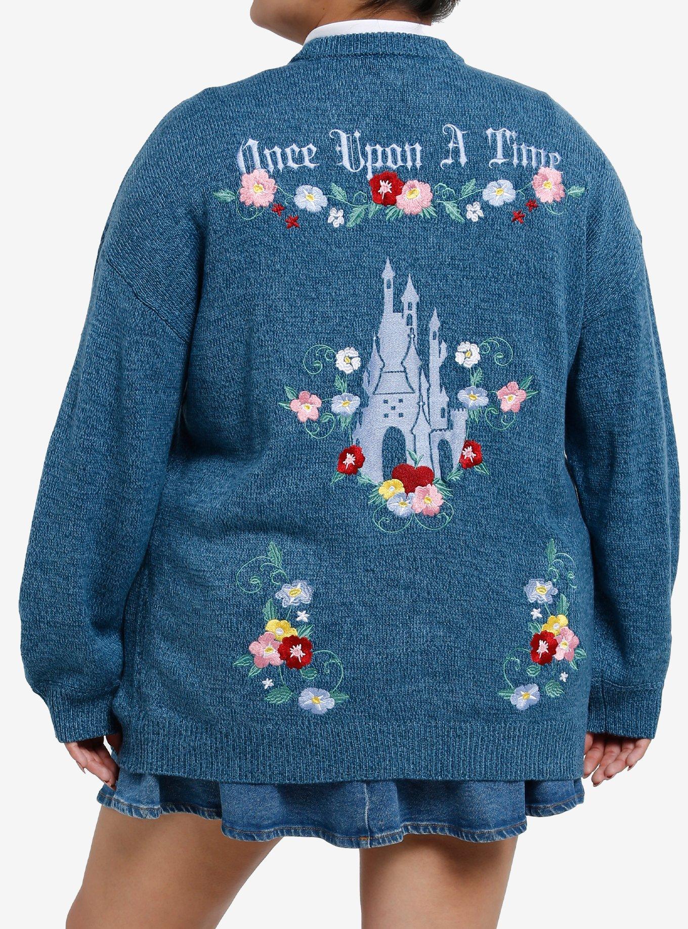 Disney Snow White And The Seven Dwarfs Flowers & Animals Cardigan Plus Size, , hi-res