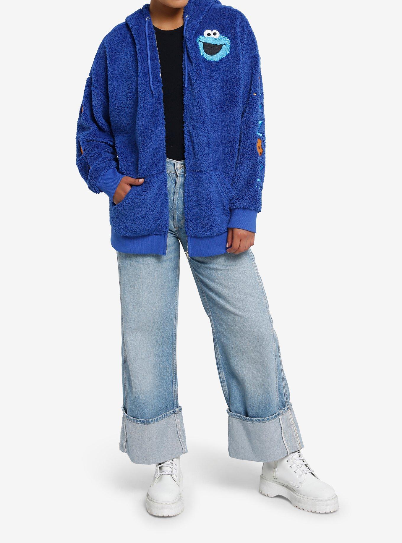 Sesame Street Cookie Monster Sherpa Hoodie, MULTI, alternate