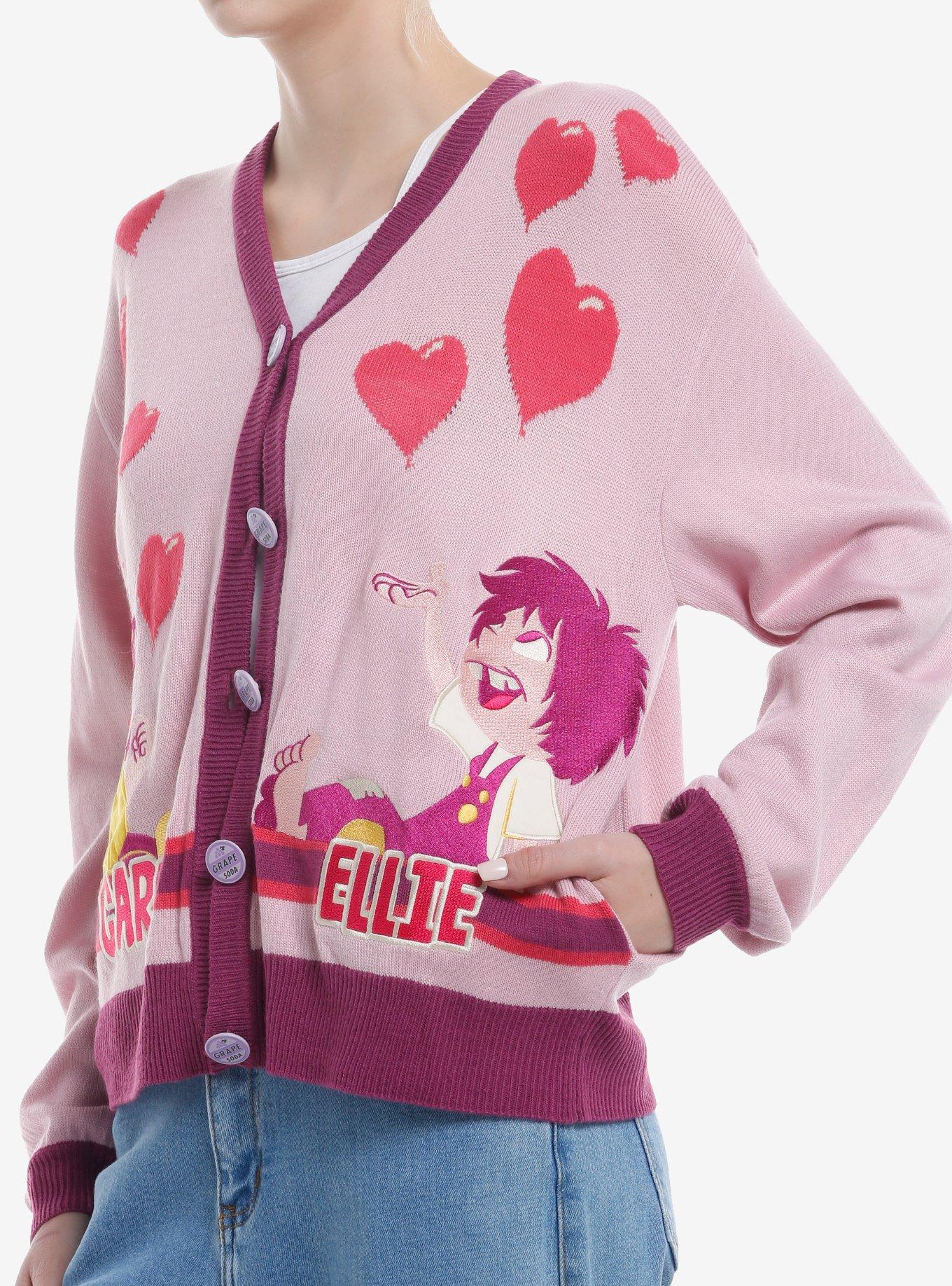 Her Universe Disney Pixar Up Carl & Ellie Hearts Cardigan, MULTI, alternate