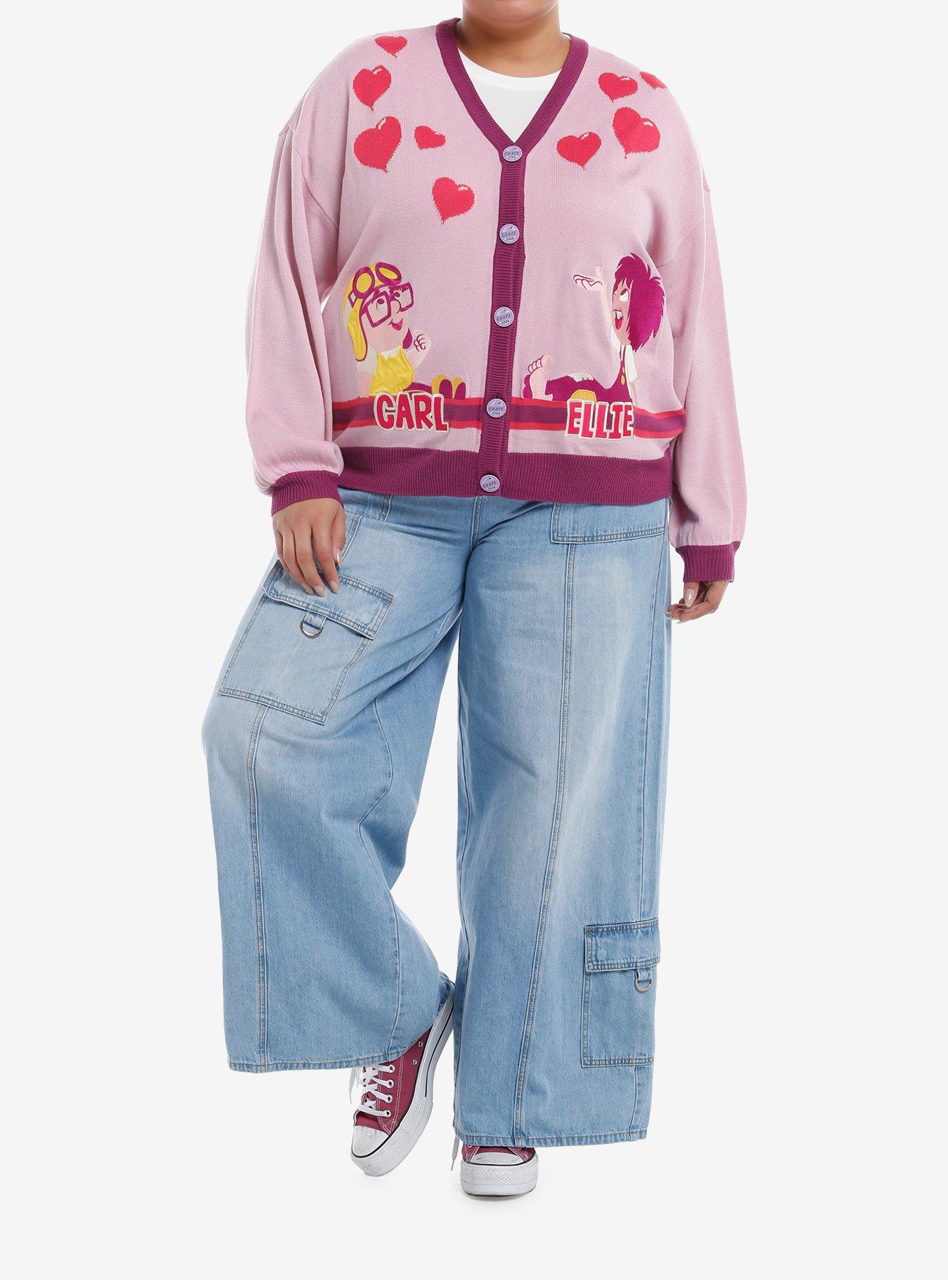 Her Universe Disney Pixar Up Carl & Ellie Hearts Cardigan Plus Size, , hi-res