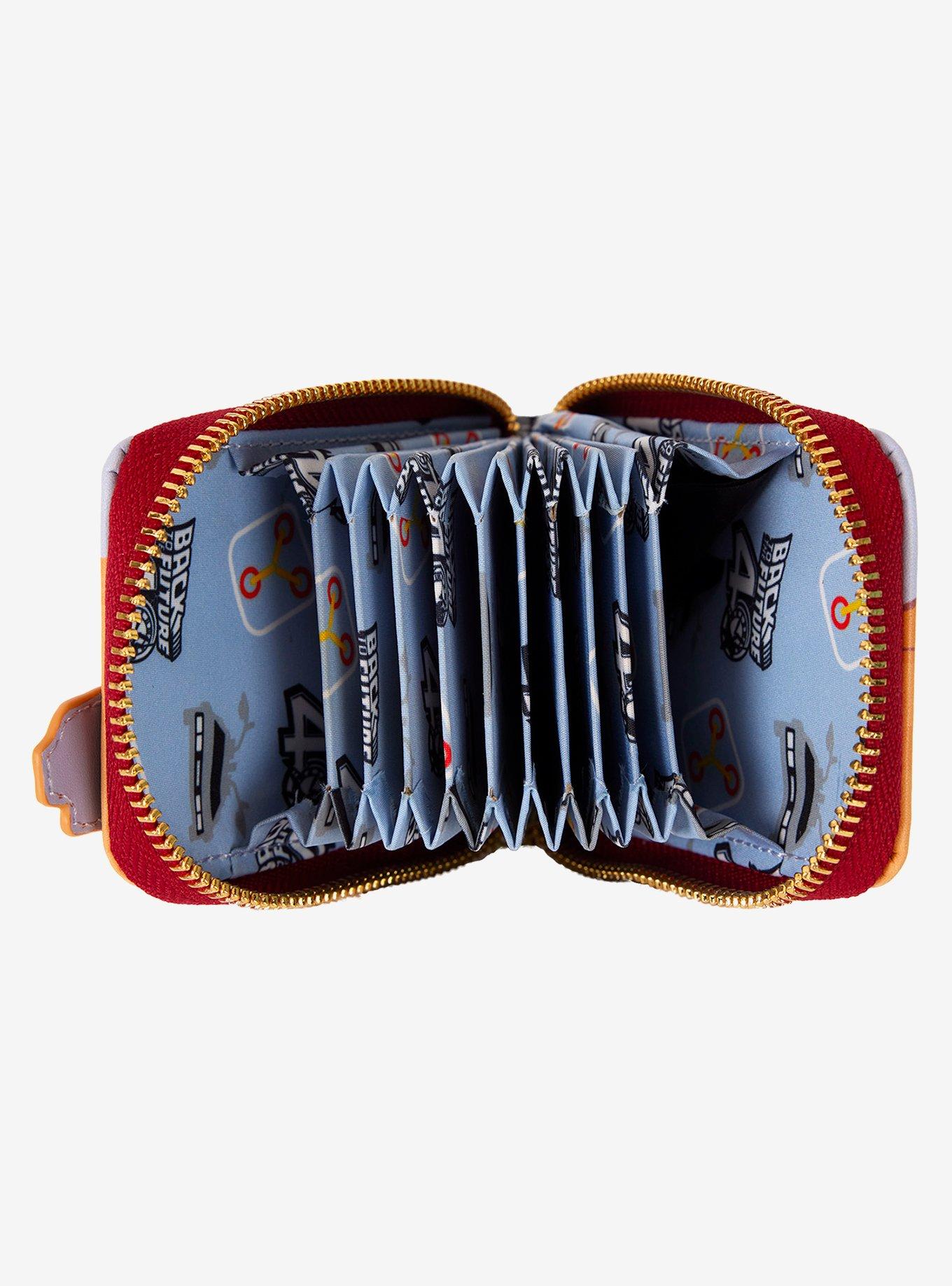 Loungefly Back to the Future 40th Anniversary DeLorean Accordion Wallet, , alternate