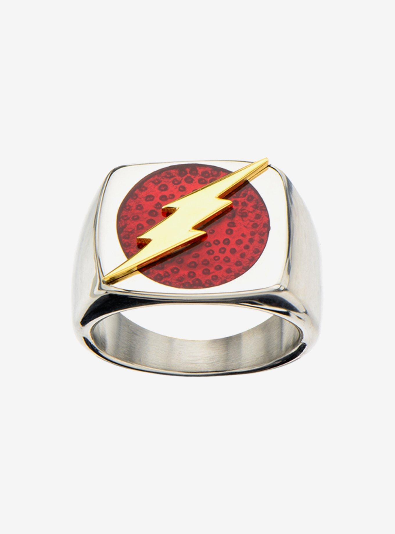 DC Comics The Flash Raised Bolt Ring