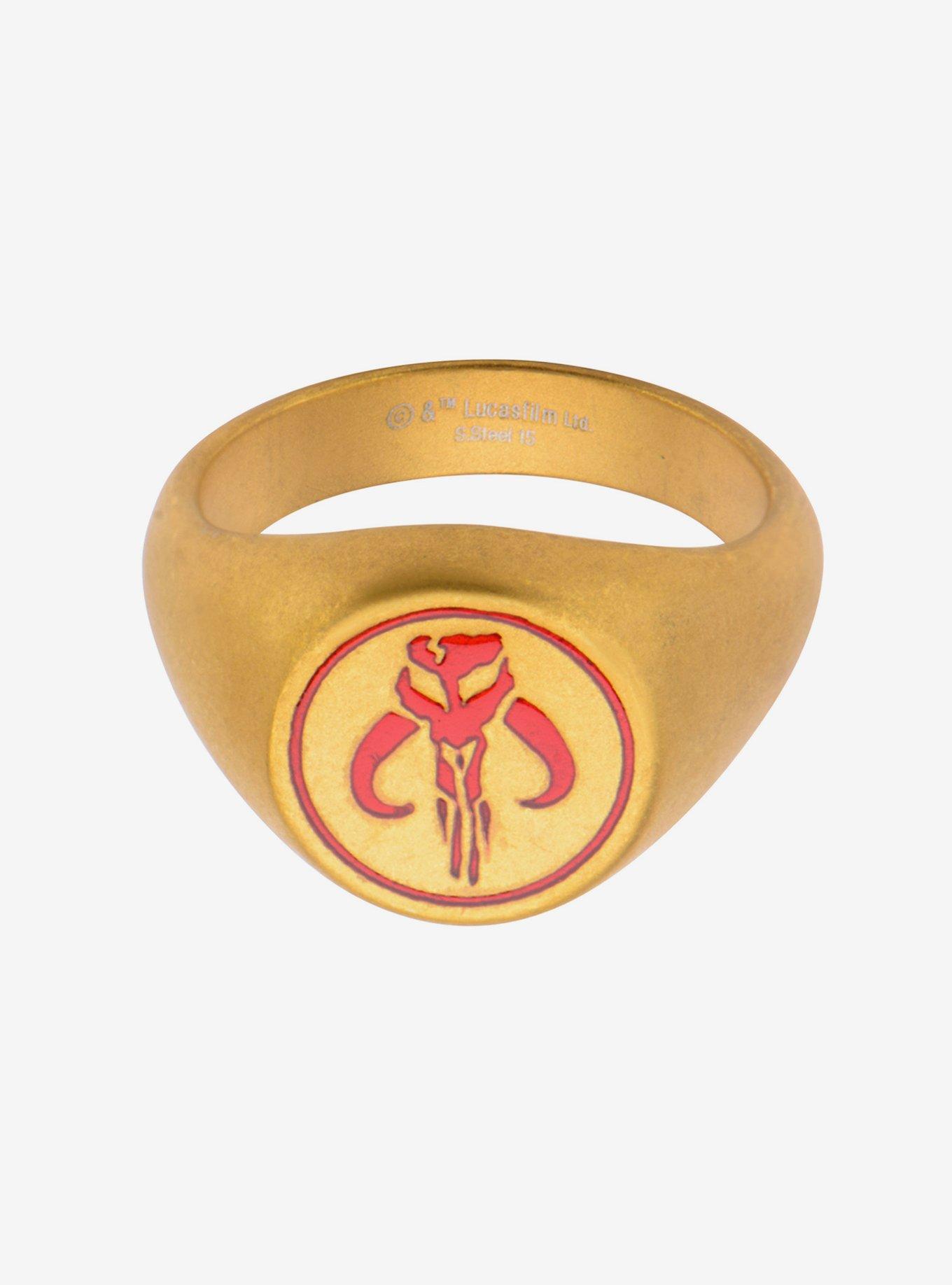 Star Wars The Mandalorian Enamel Symbol Ring, , alternate