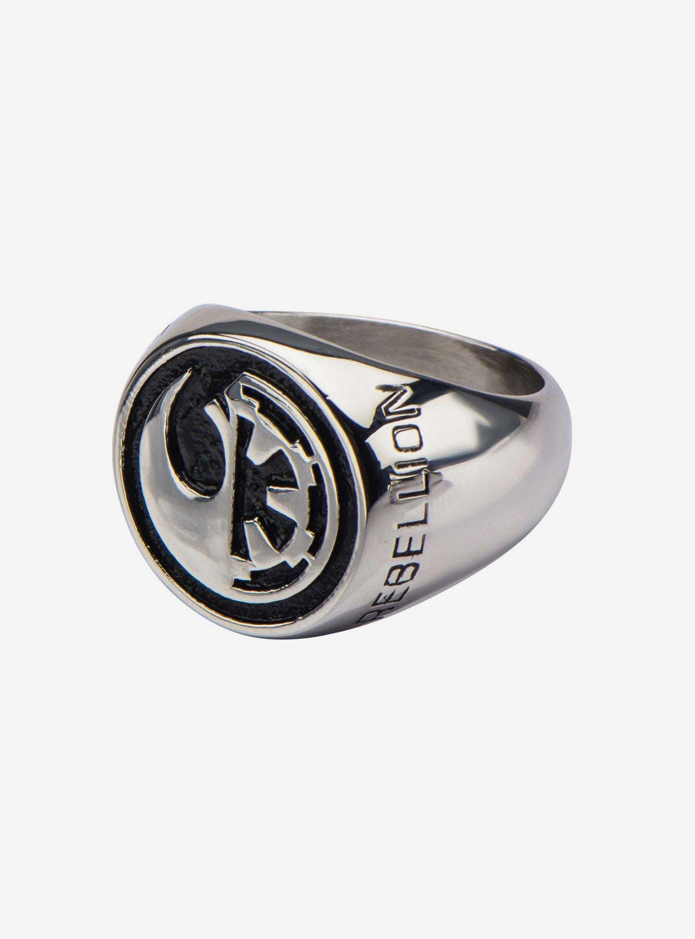 Star Wars Rogue One Rebel Alliance Galactic Empire Symbol Ring, , alternate