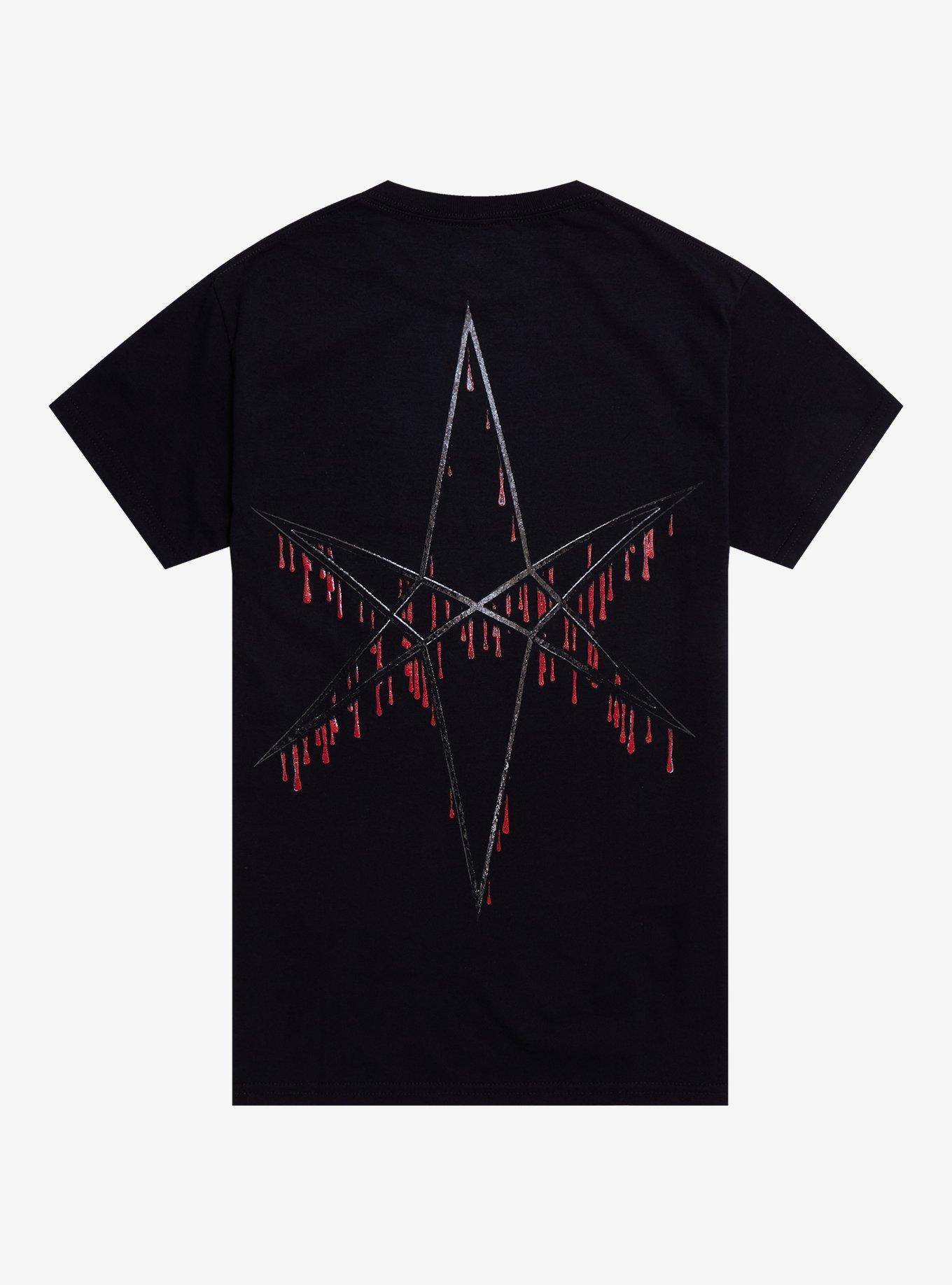 Bring Me The Horizon Blood Drip Logo Boyfriend Fit Girls T-Shirt, BLACK, alternate
