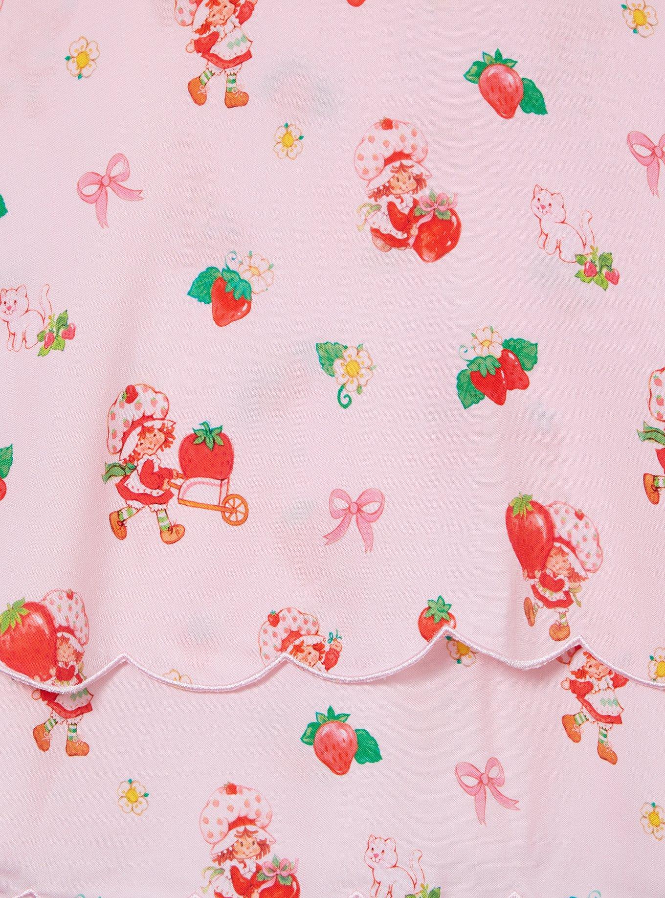 Strawberry Shortcake Coquette Allover Print Dress &mdash; BoxLunch Exclusive, LIGHT PINK, alternate