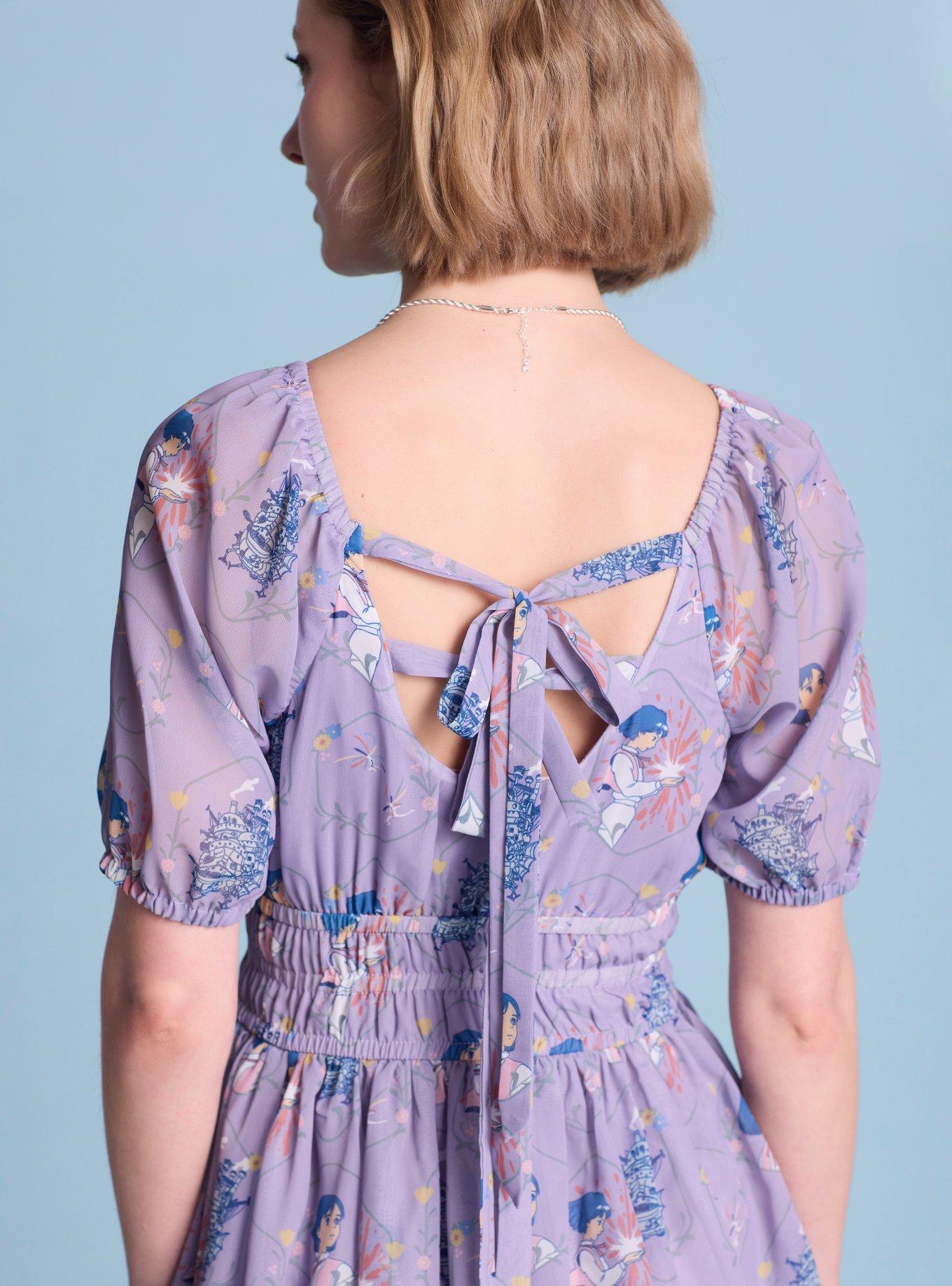 Her Universe Studio Ghibli&reg; Howl's Moving Castle Howl Allover Print Dress &mdash; BoxLunch Exclusive, BLUE, alternate