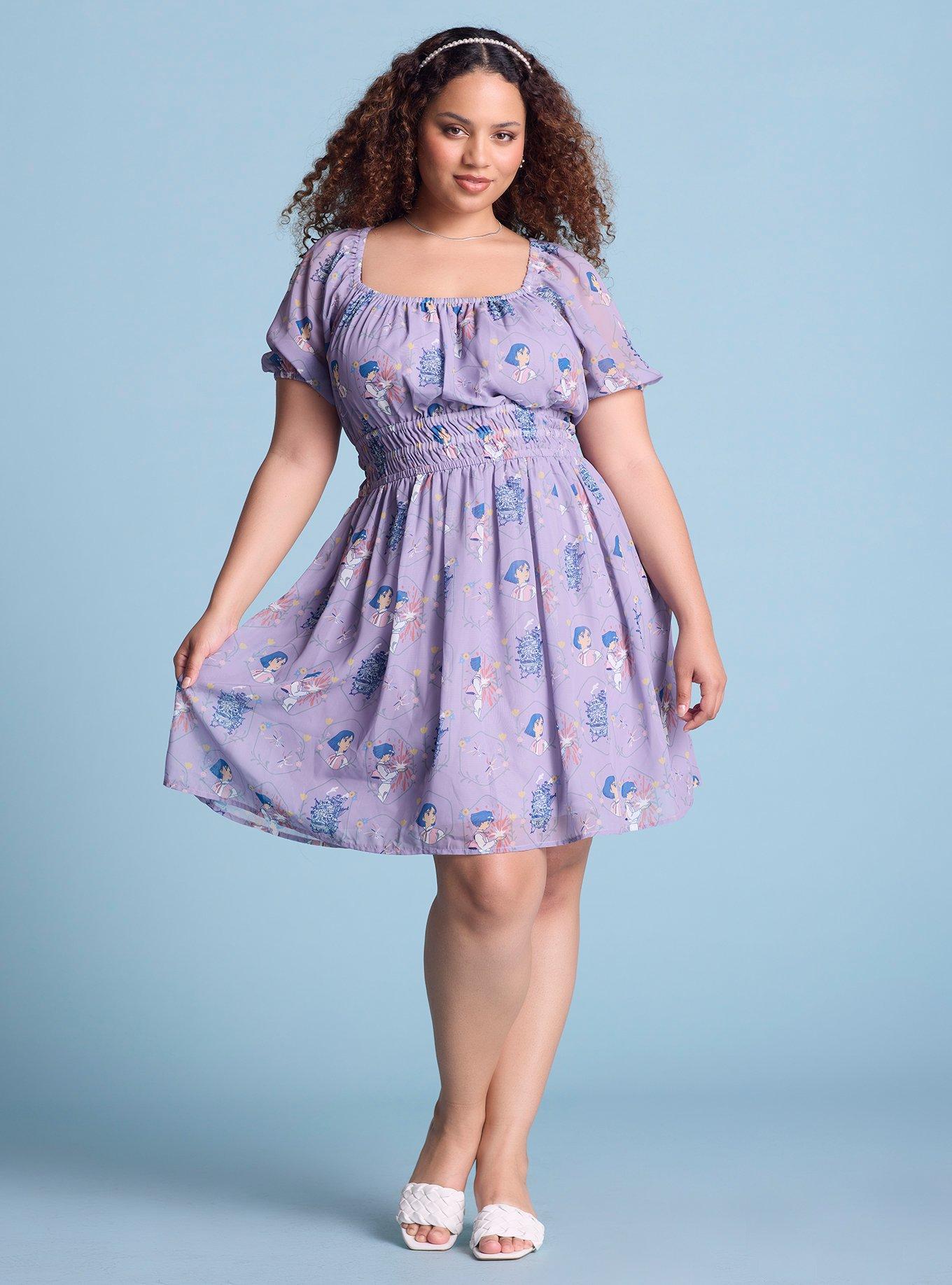 Her Universe Studio Ghibli® Howl's Moving Castle Howl Allover Print Plus Dress — BoxLunch Exclusive