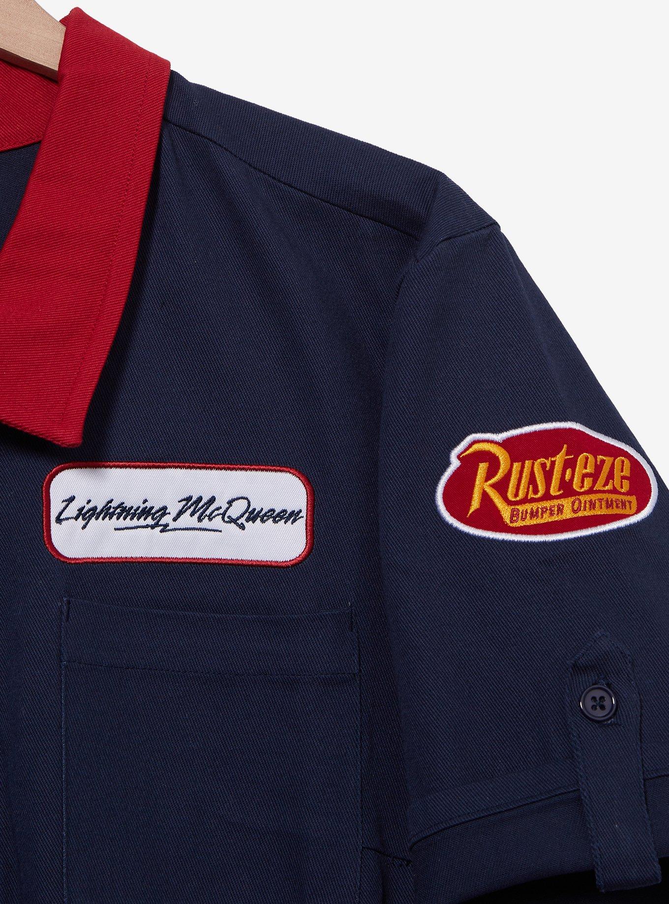 Disney Pixar Cars Lightning McQueen Mechanic Women's Plus Size Jumpsuit - BoxLunch Exclusive, BLUE, alternate