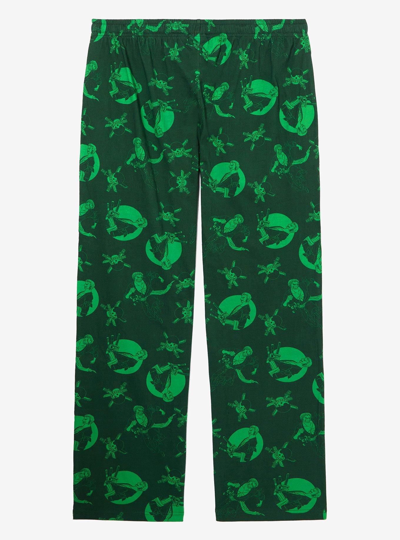 One Piece Zoro Allover Print Women's Plus Size Sleep Pants — BoxLunch Exclusive, , hi-res