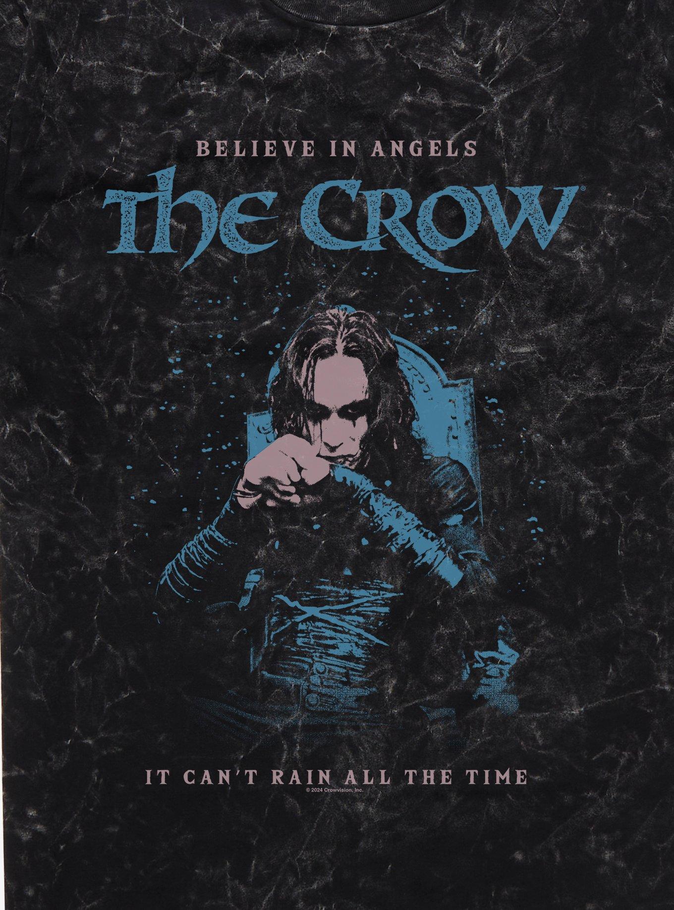 The Crow Believe In Angels Mineral Wash T-Shirt, , hi-res