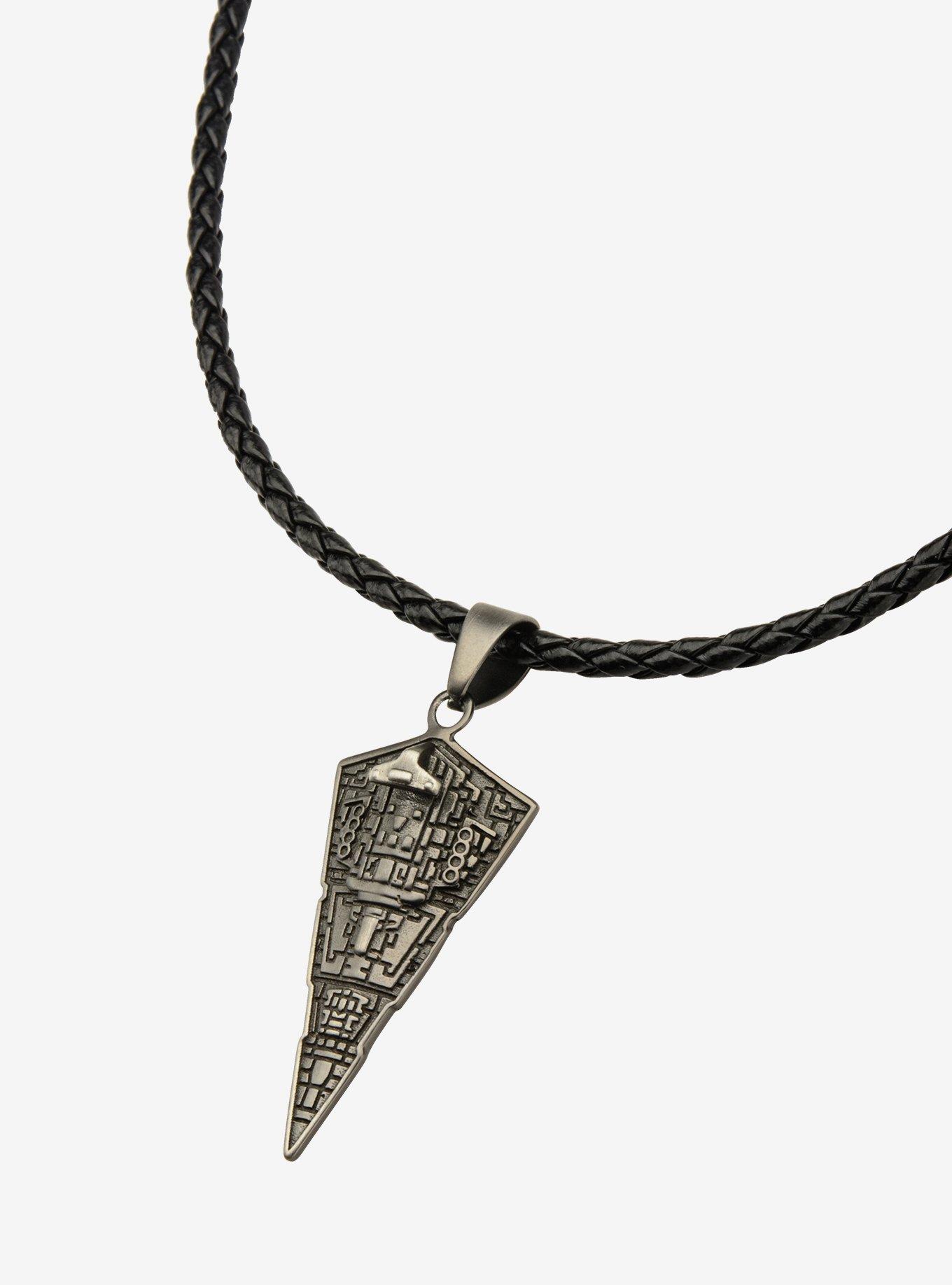 Star Wars Star Destroyer Pendant with Black Leather Chain, , alternate