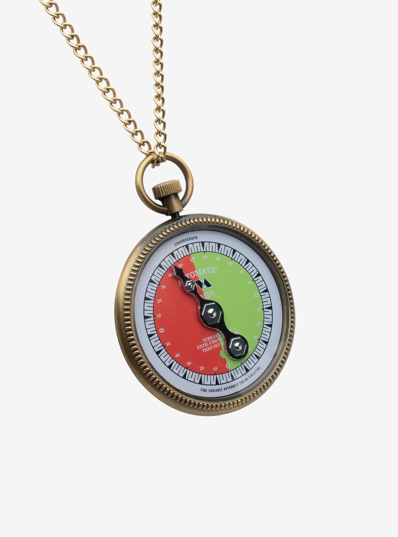 Marvel Loki Stop Watch Pendant Necklace, , hi-res