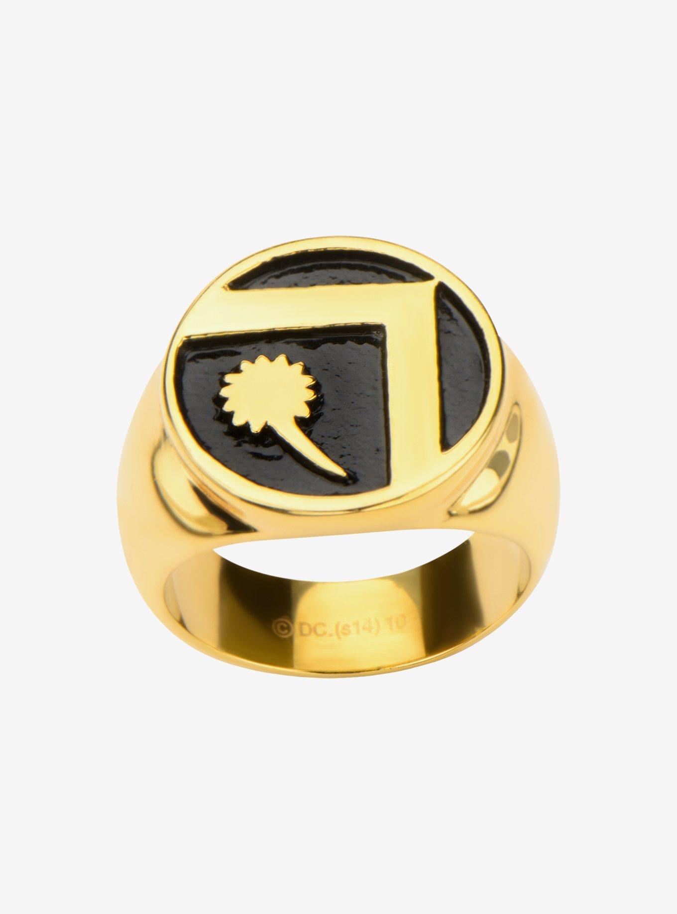 DC Comics Superman Legion of Superheroes Gold Plated Ring