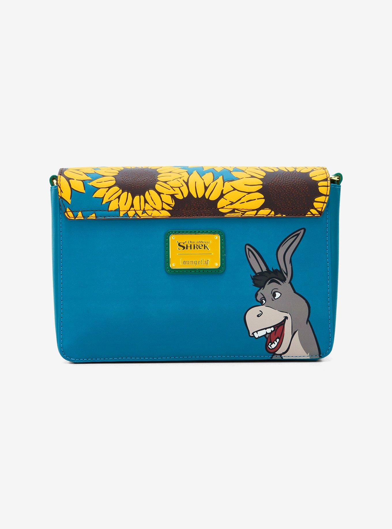 Loungefly DreamWorks Shrek Donkey & Shrek Sunflowers Crossbody Bag