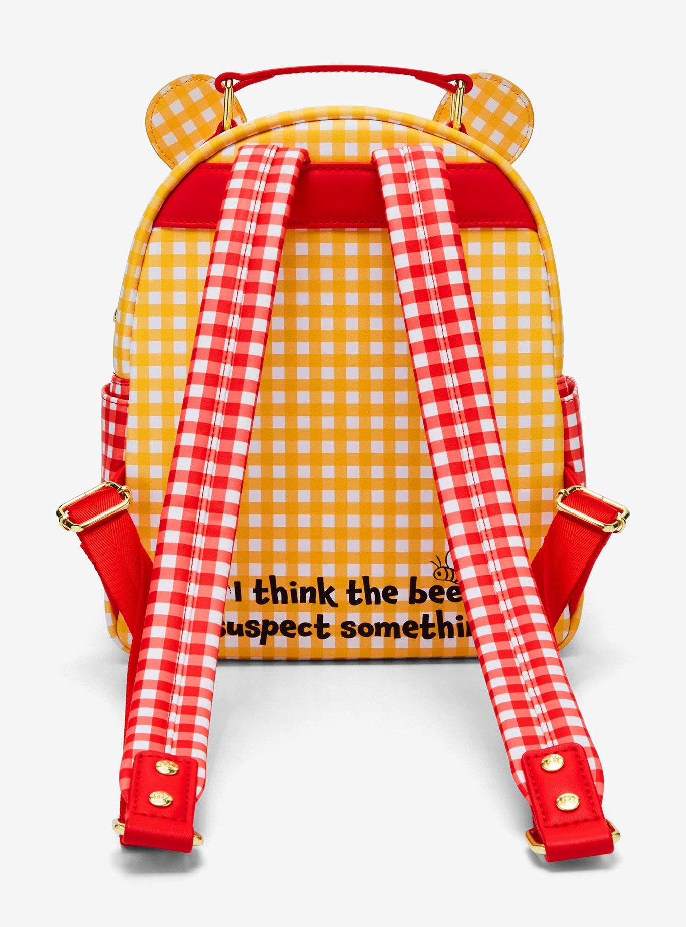 Loungefly Disney Winnie the Pooh Gingham Pooh Bear Figural Mini Backpack, , alternate