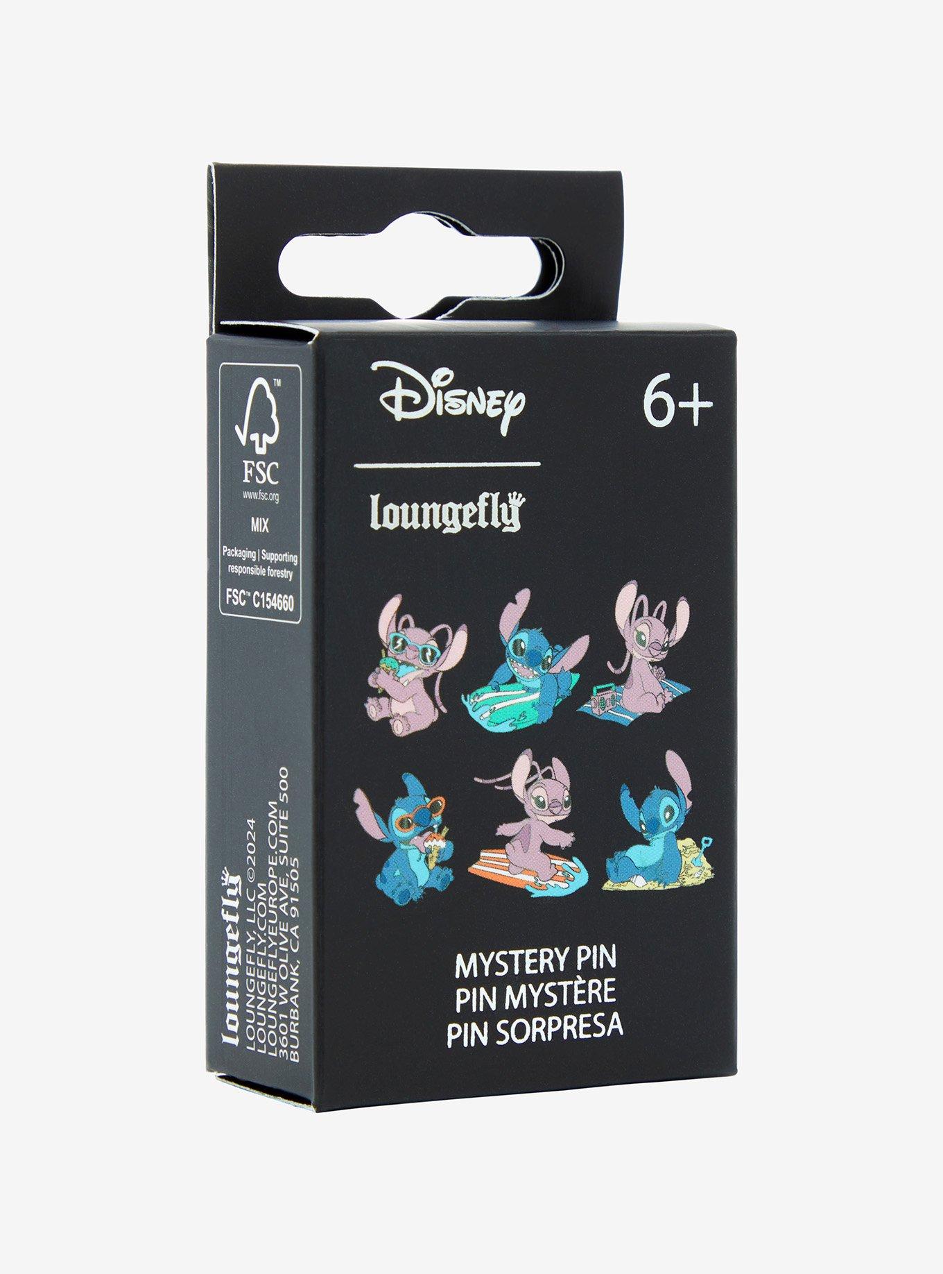 Loungefly Disney Lilo & Stitch Angel & Stitch Beach Day Blind Box Enamel Pin - BoxLunch Exclusive, , hi-res