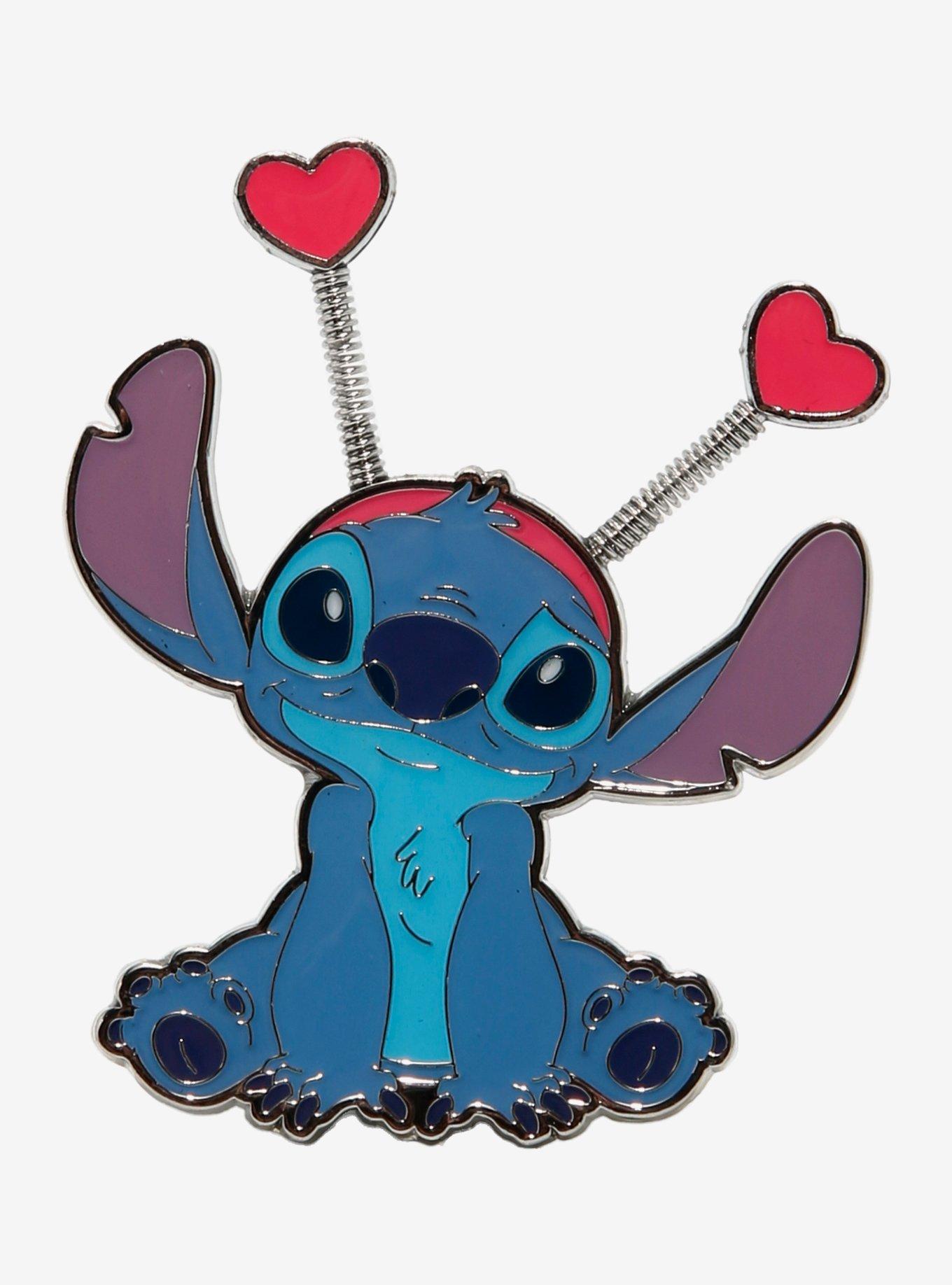 Loungefly Disney Lilo & Stitch Heart Headband Stitch Enamel Pin - BoxLunch Exclusive, , hi-res