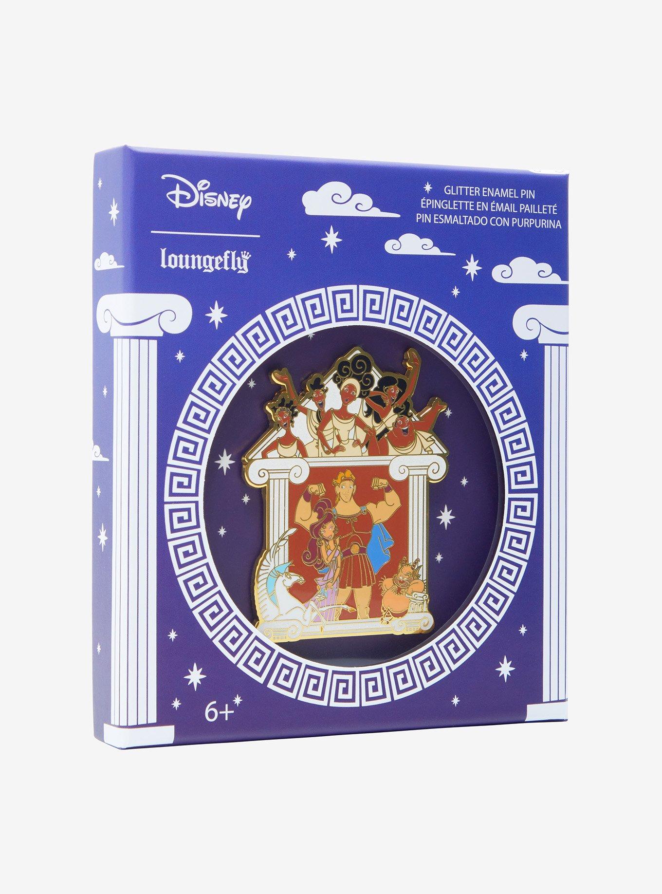 Loungefly Disney Hercules Group Portrait Glitter Limited Edition Enamel Pin - BoxLunch Exclusive, , hi-res