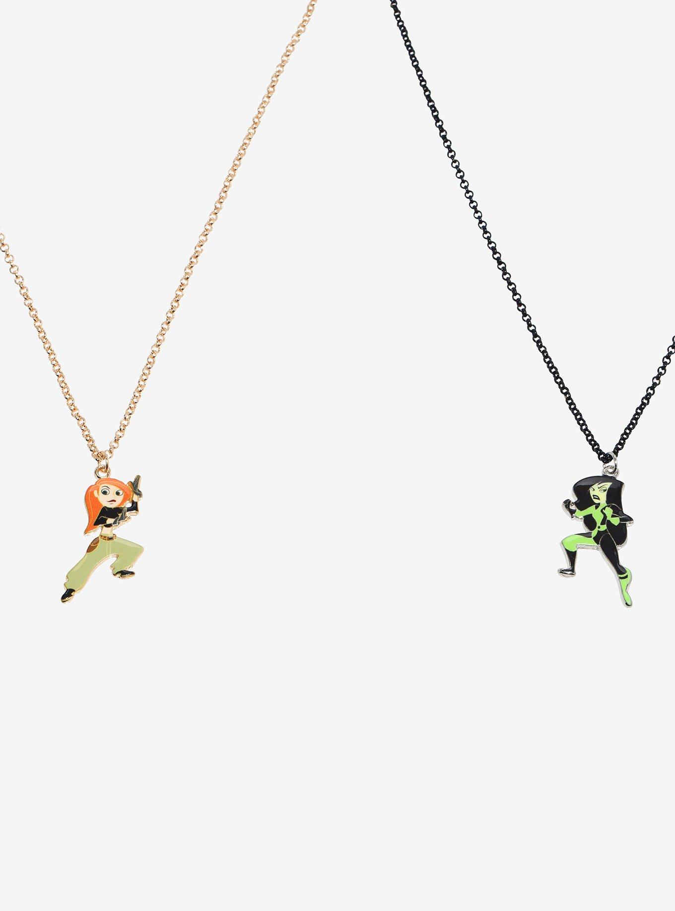 Disney Kim Possible Kim & Shego Best Friend Necklace Set, , alternate