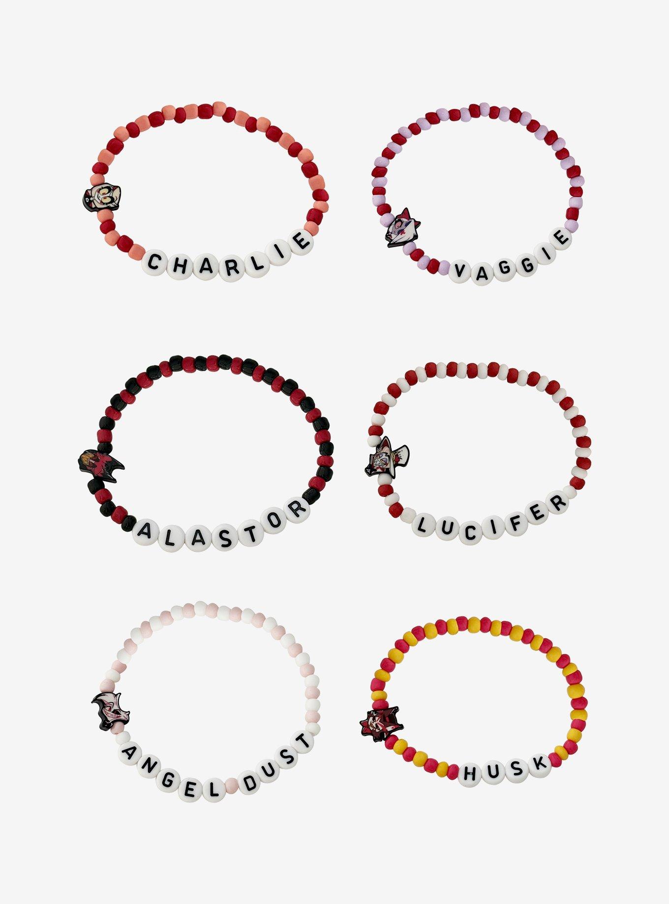 Hazbin Hotel Characters Beaded Bracelet Set, , hi-res