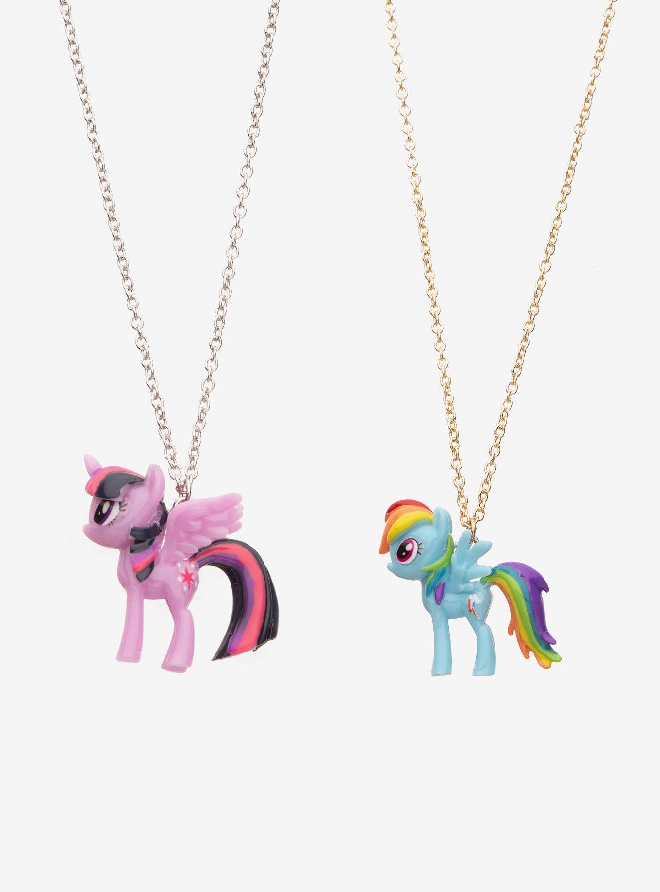 My Little Pony Rainbow Dash & Twilight Sparkle Best Friend Necklace Set, , hi-res