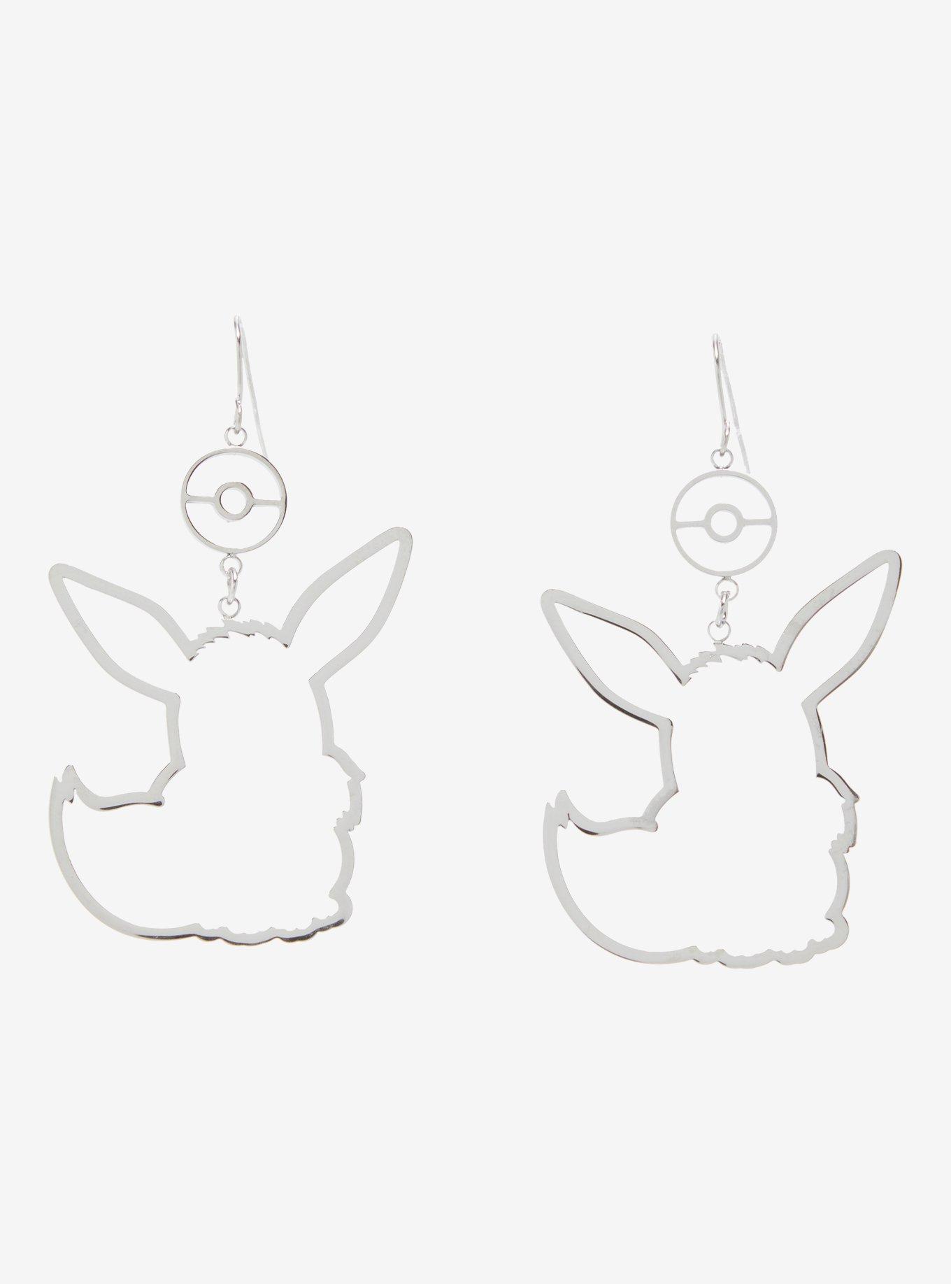 Pokémon Eevee Silhouette Earrings - BoxLunch Exclusive, , hi-res