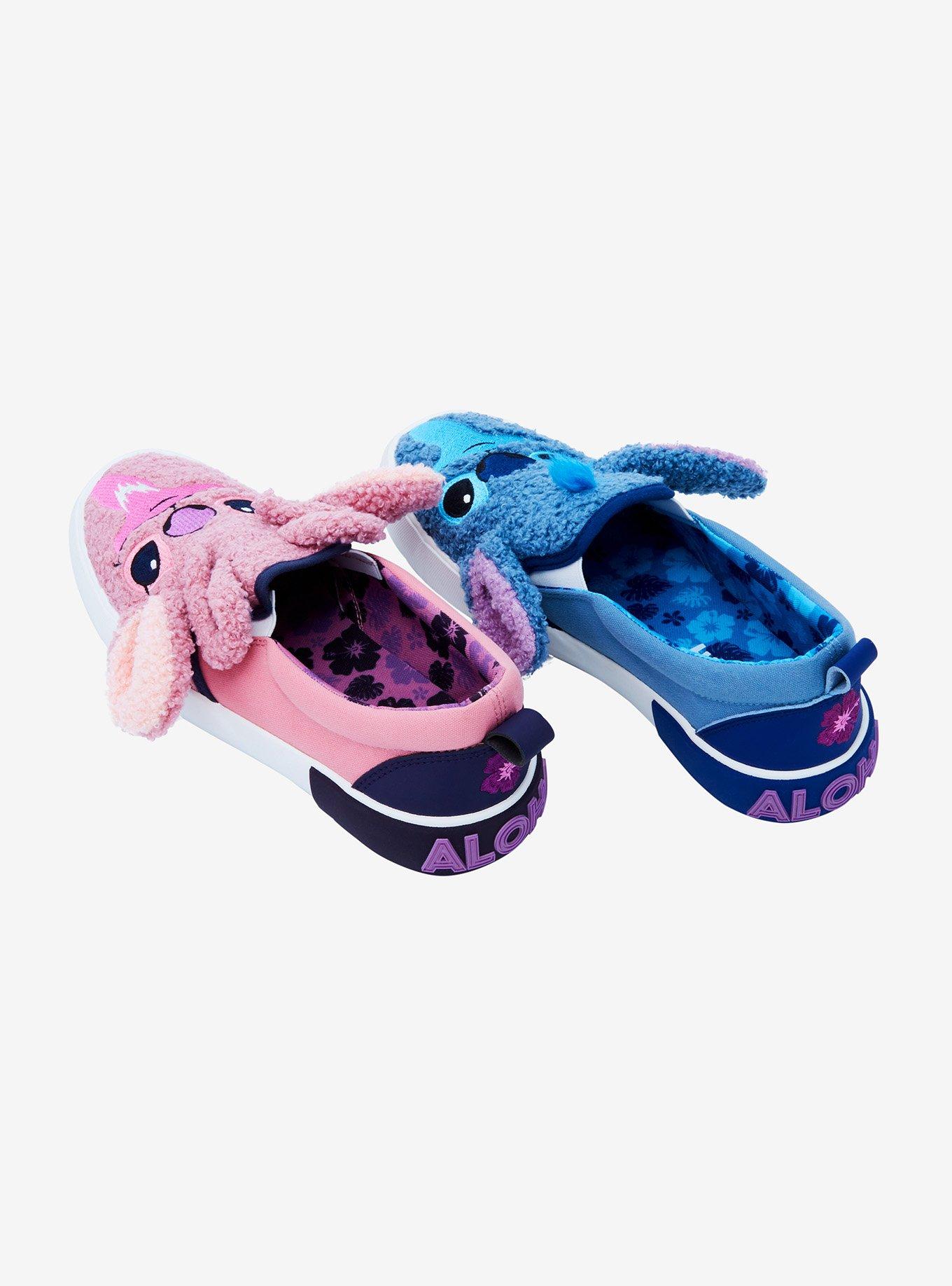 Disney Stitch & Angel Plush Slip-On Sneakers, , hi-res