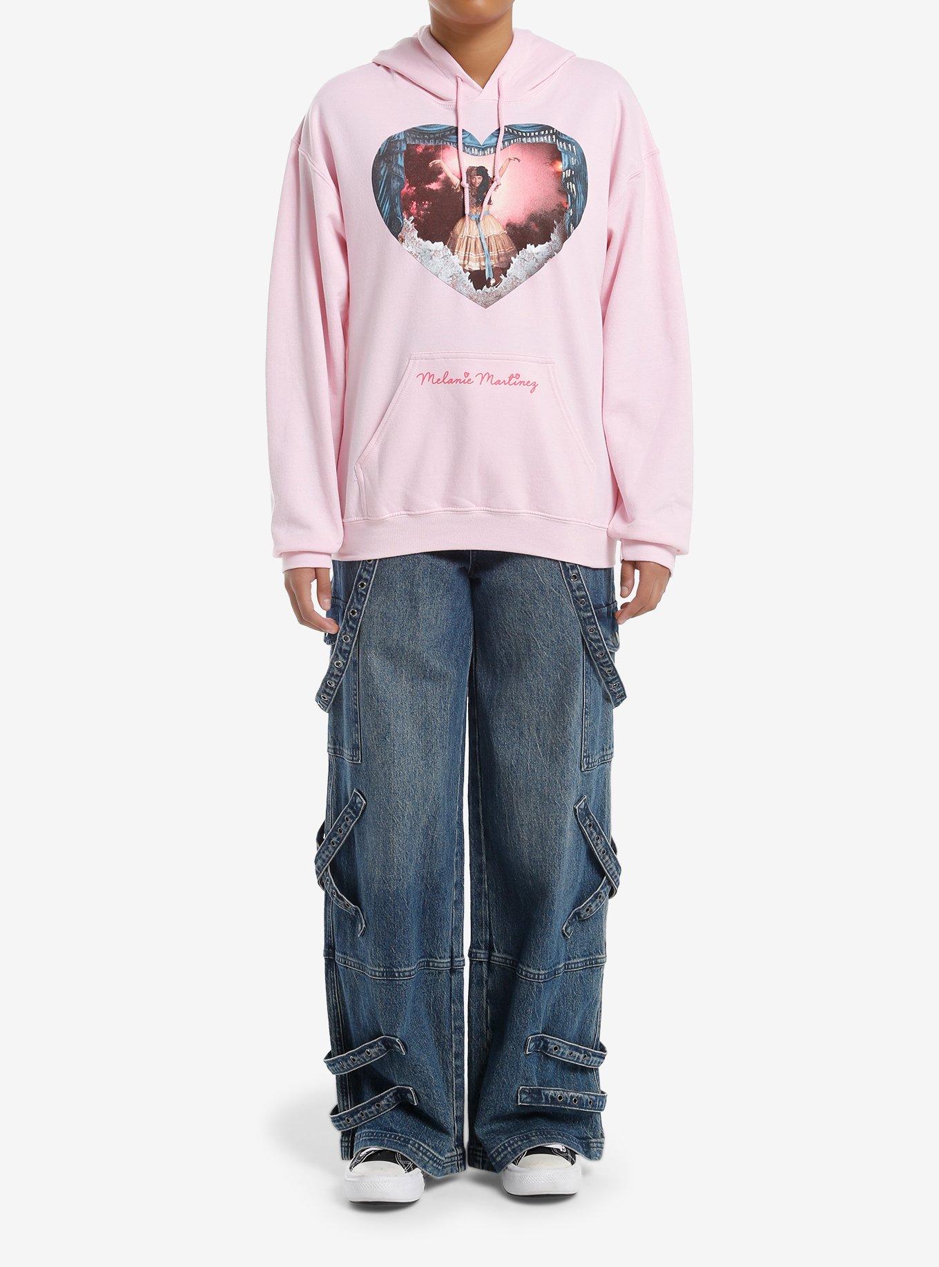 Melanie Martinez Heart Portrait Hoodie, LIGHT PINK, alternate