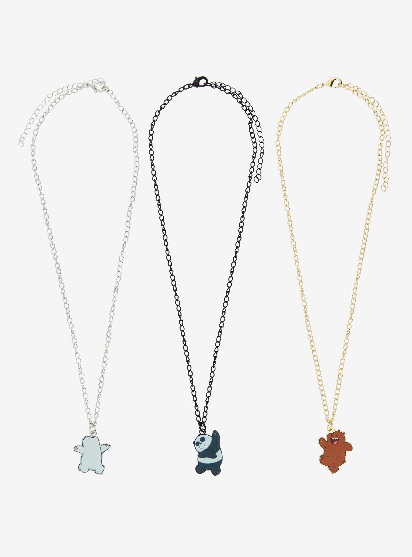 We Bare Bears Trio Necklace Set, , hi-res